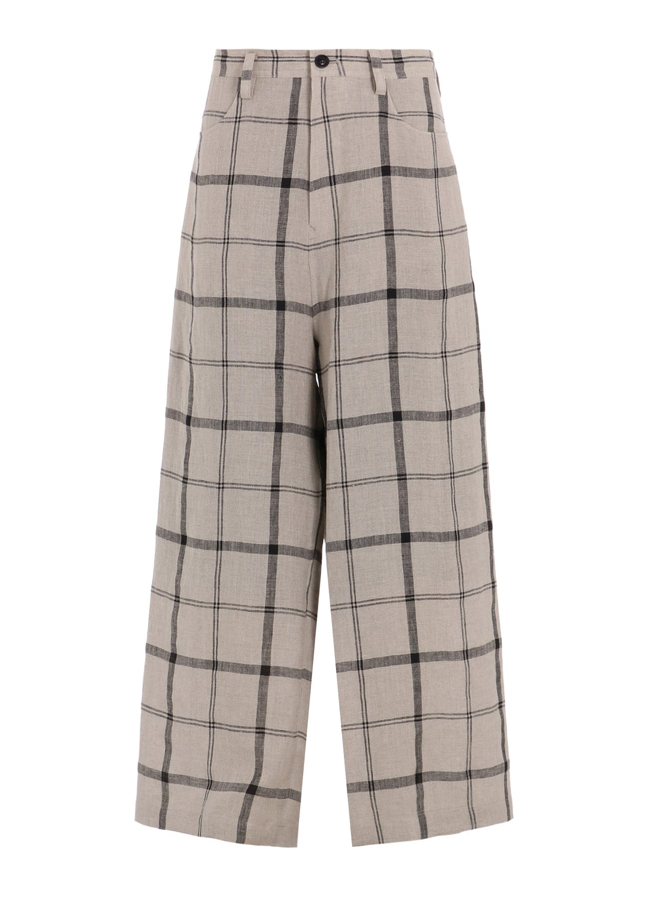 【1/23 12:00 Release】LINEN/NYLON PLAID LONG STRAIGHT PANTS