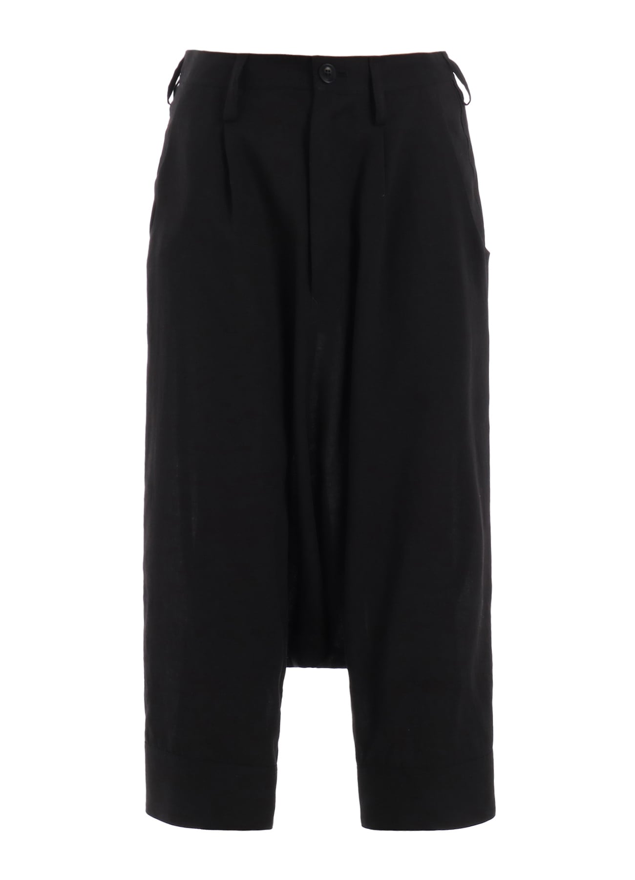 RAYON/LINEN SHEETING CUFFED HEM SARROUEL PANTS