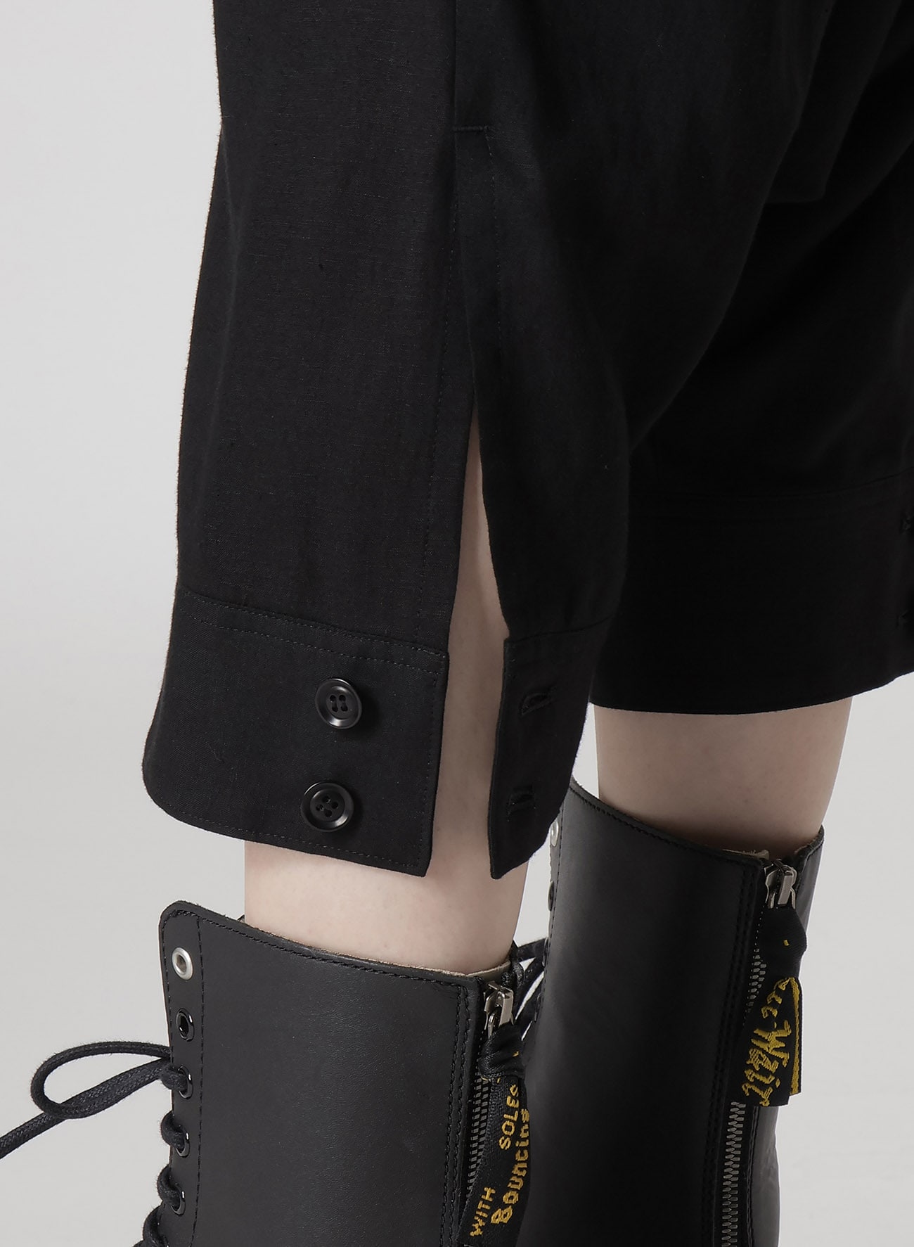 RAYON/LINEN SHEETING CUFFED HEM SARROUEL PANTS