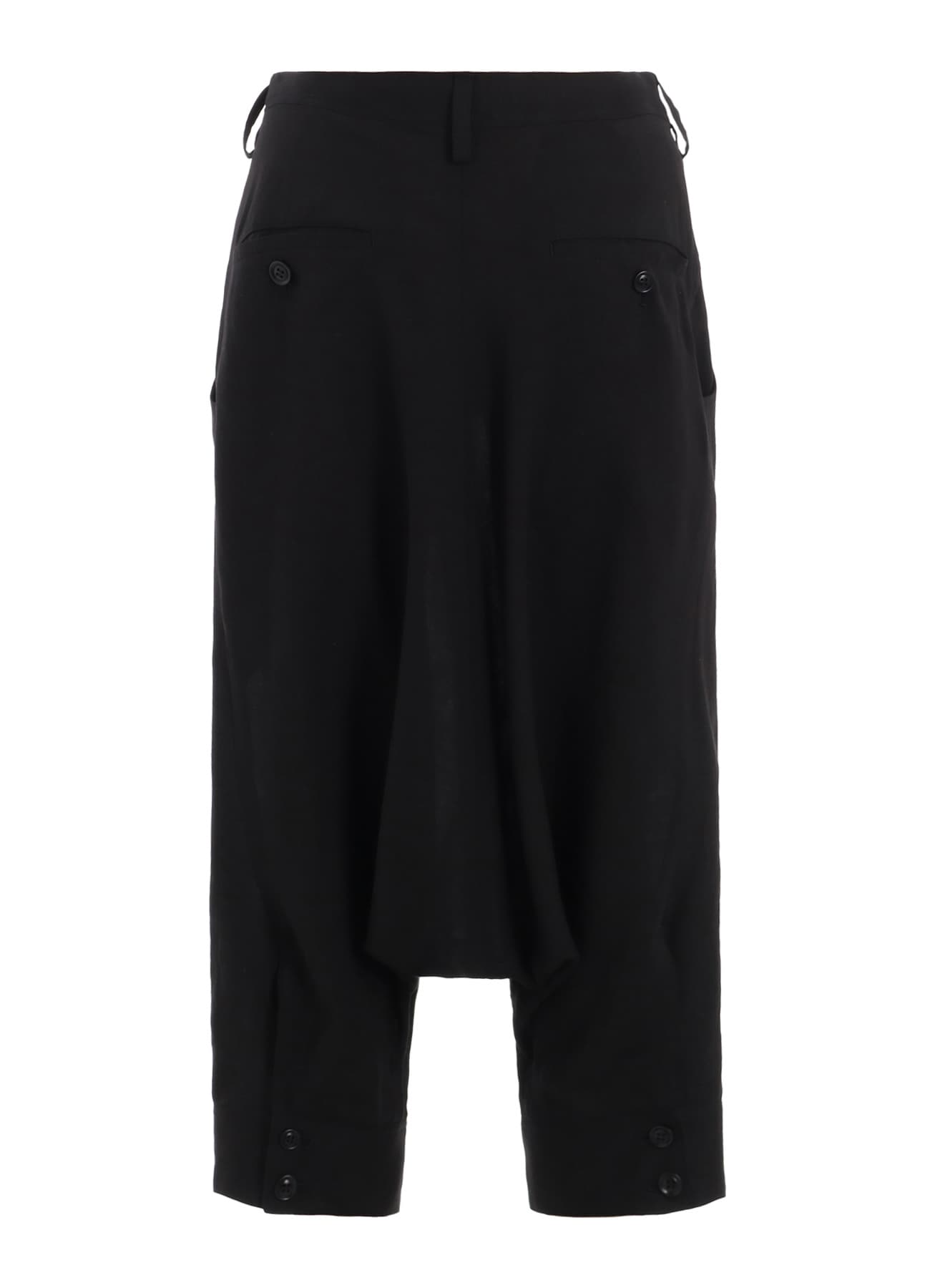 RAYON/LINEN SHEETING CUFFED HEM SARROUEL PANTS