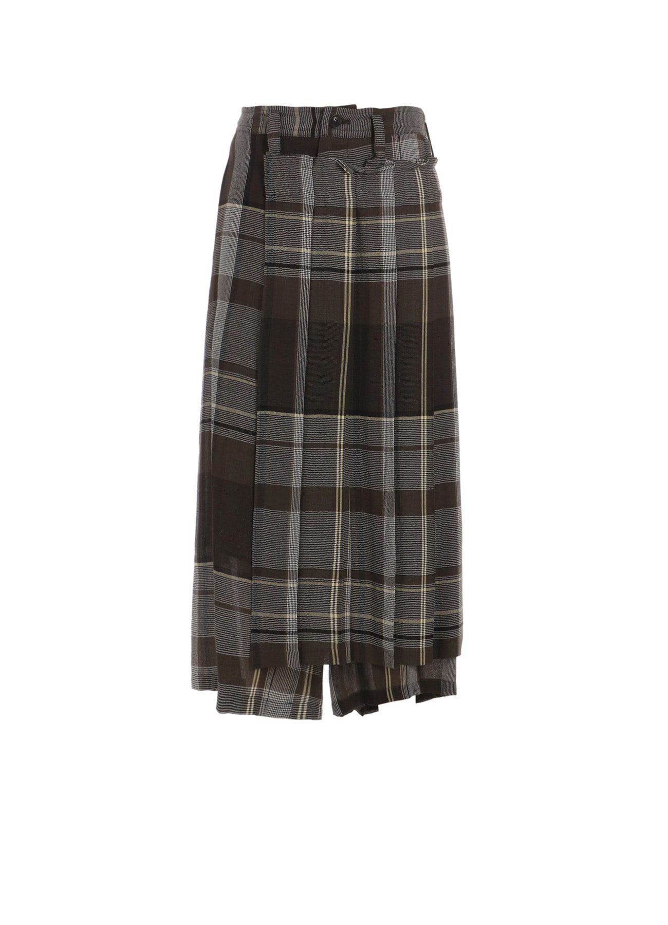 【4/18 12:00 Release】GAUZE PLAID WRAPT PLEATED PANTS