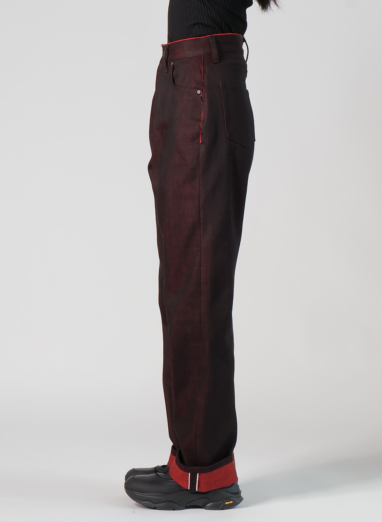 【2/5 12:00 Release】BACK RED BLACK DENIM PANTS