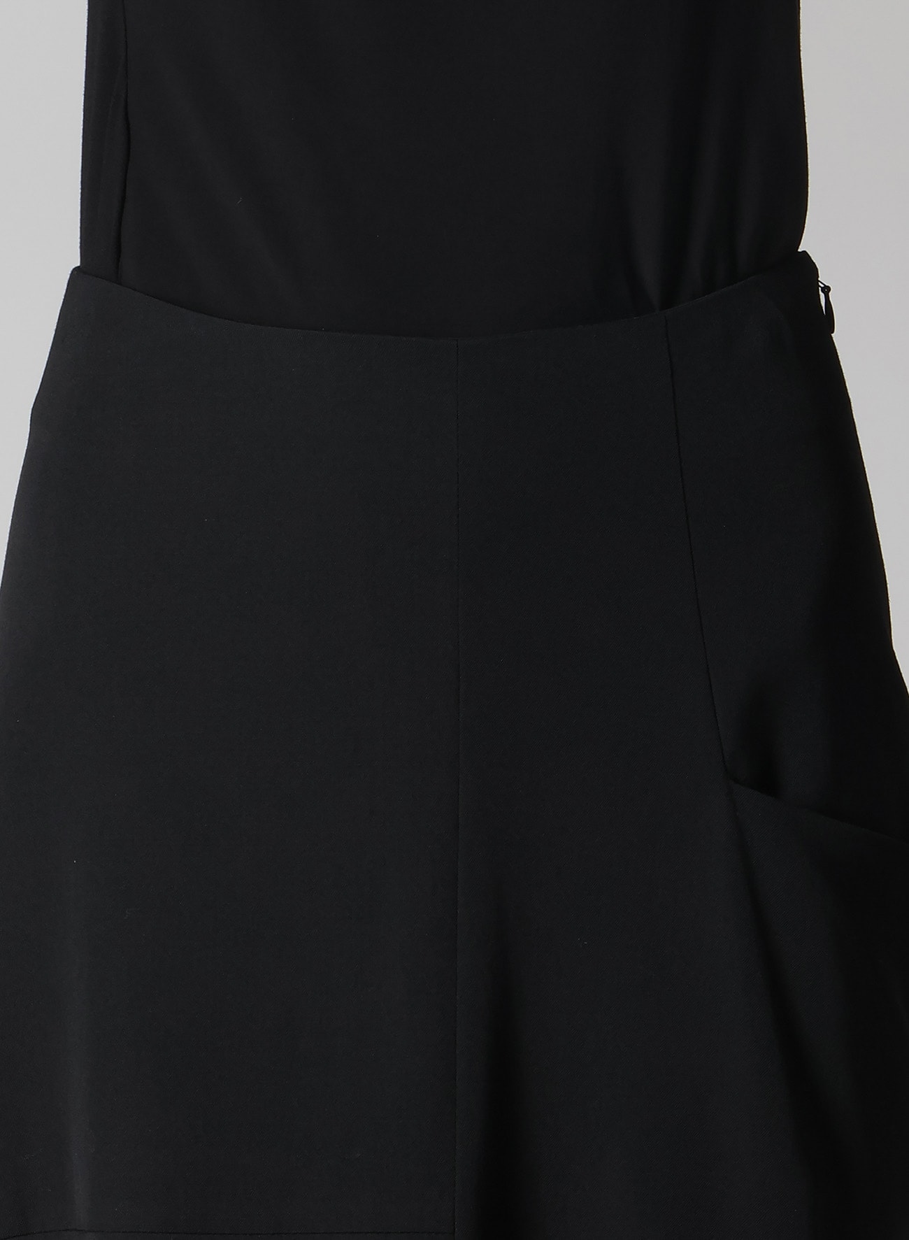 WOOL GABARDINE LEFT CLOTH SKIRT