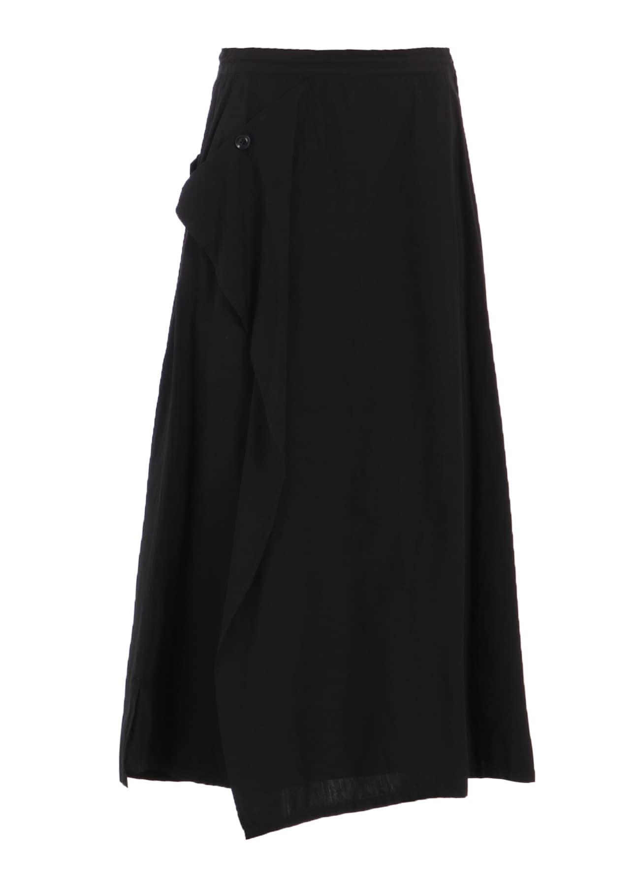 COTTON BROAD GARMENT DYEING FRONT TRIANGLE STITCH SKIRT