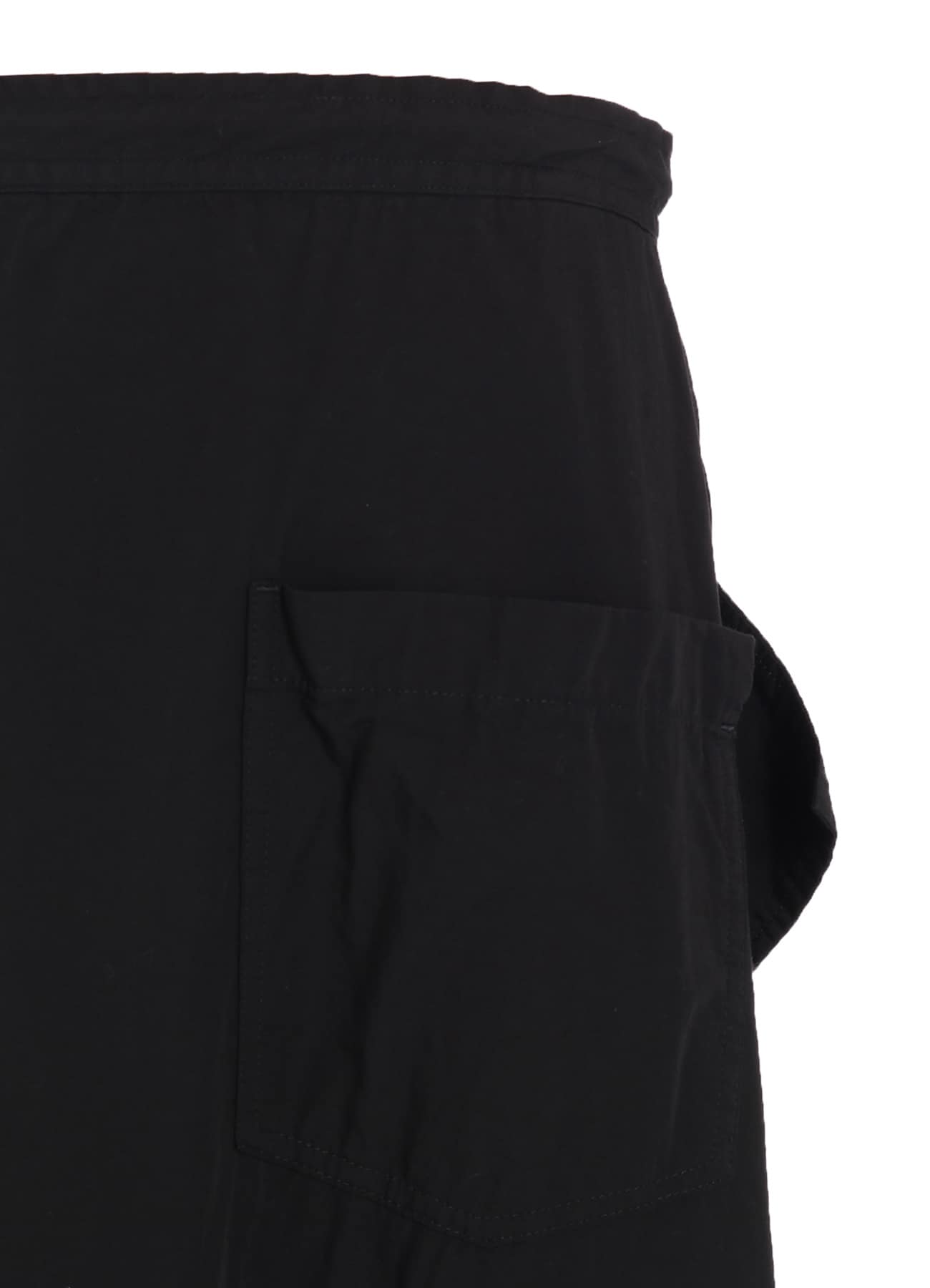 COTTON BROAD GARMENT DYEING FRONT TRIANGLE STITCH SKIRT