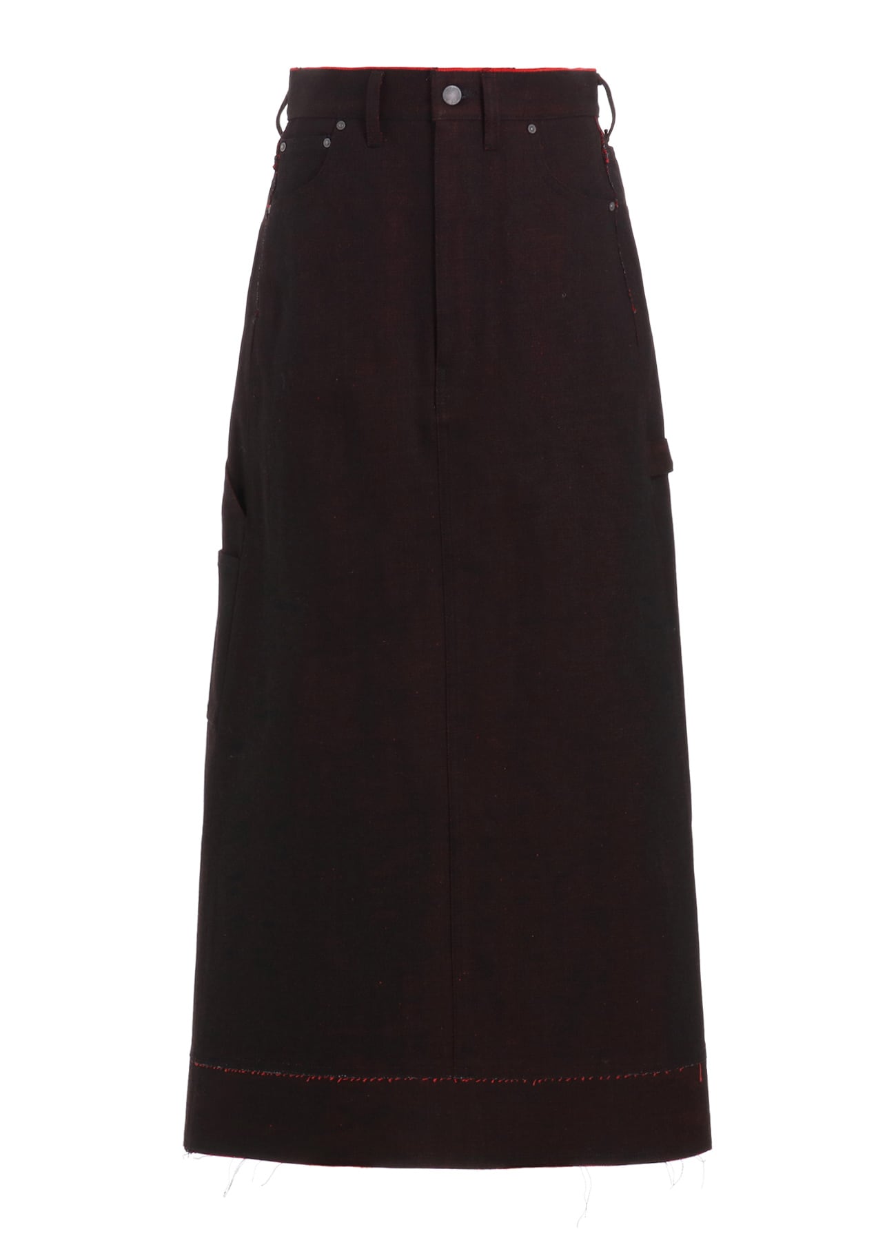 【2/5 12:00 Release】BACK RED BLACK DENIM SKIRT