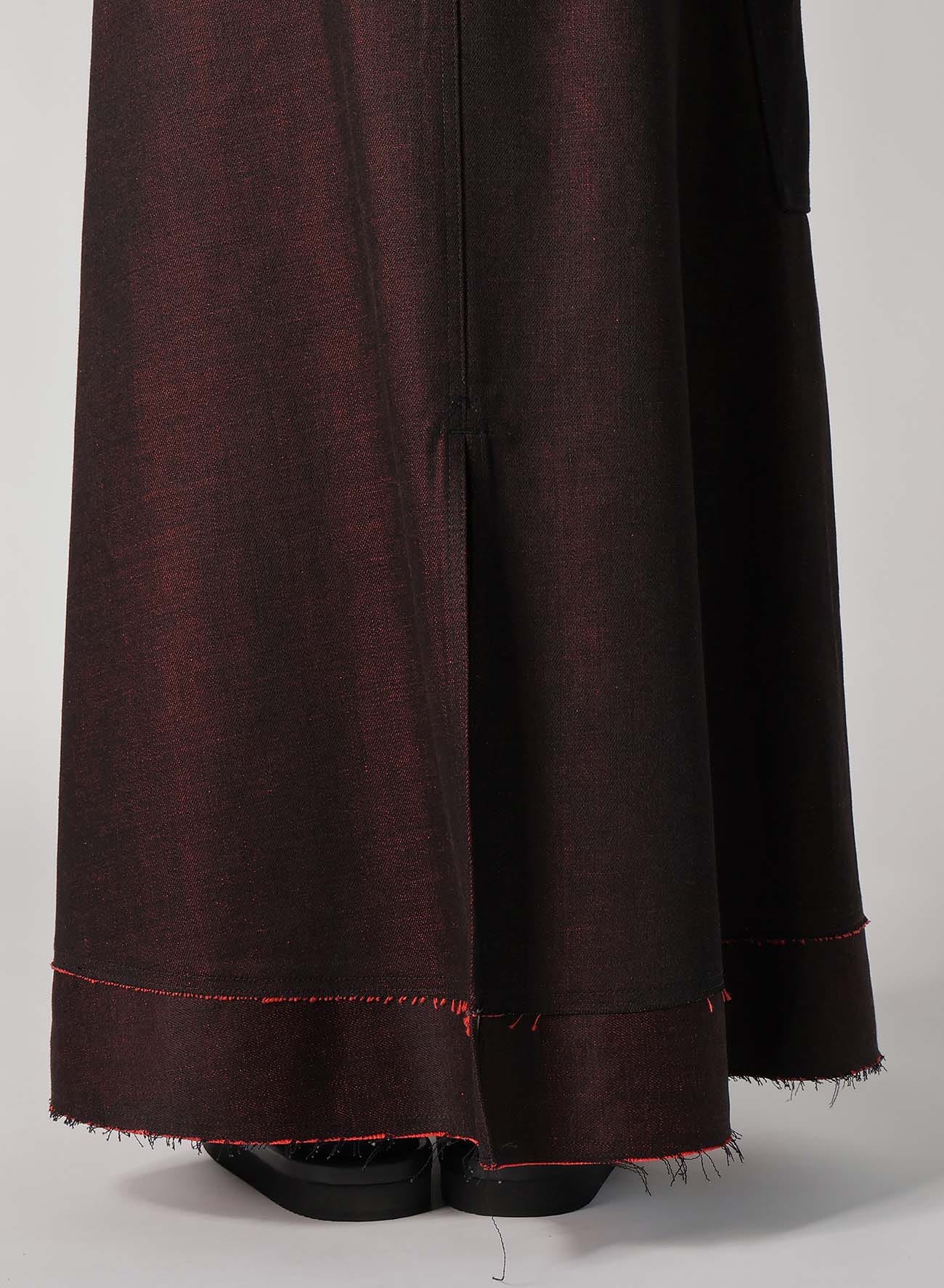 【2/5 12:00 Release】BACK RED BLACK DENIM SKIRT