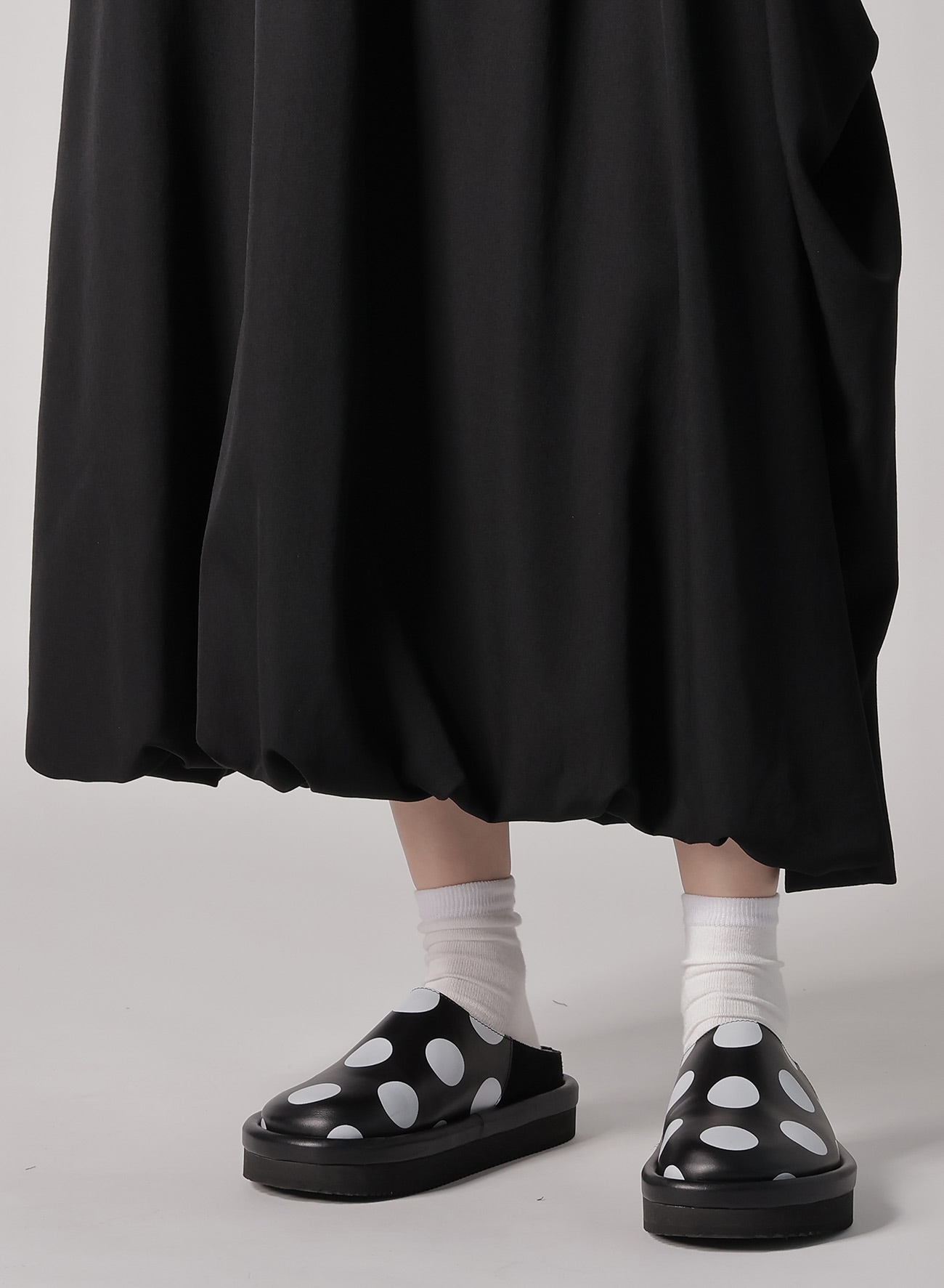 WOOL GABARDINE BALLOON SKIRT