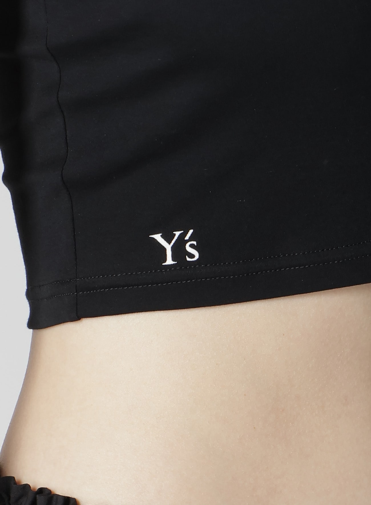 Y'S LOGO COTTON SINGLE SHOULDER T