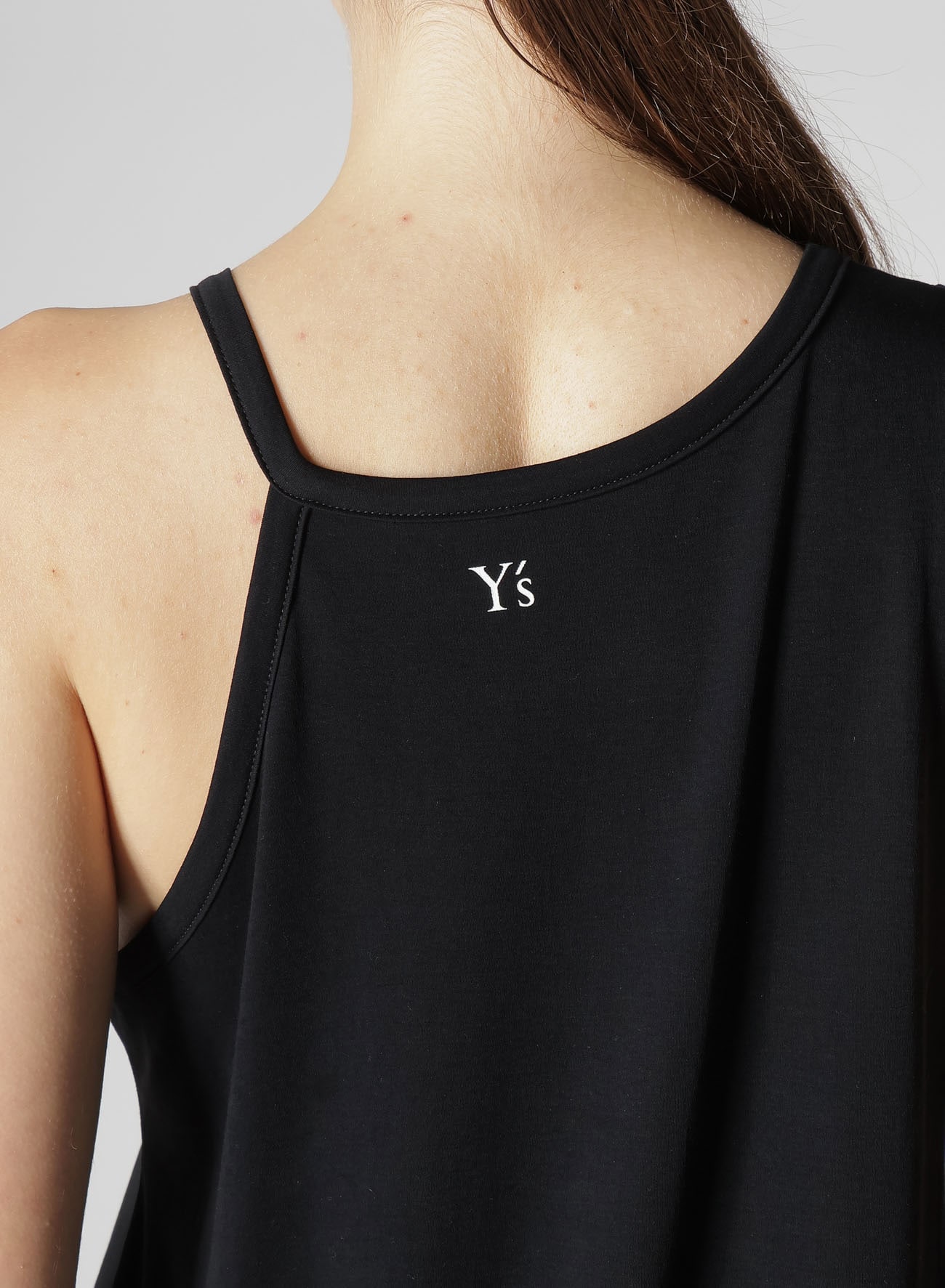 Y'S LOGO COTTON SLEEVELESS OP