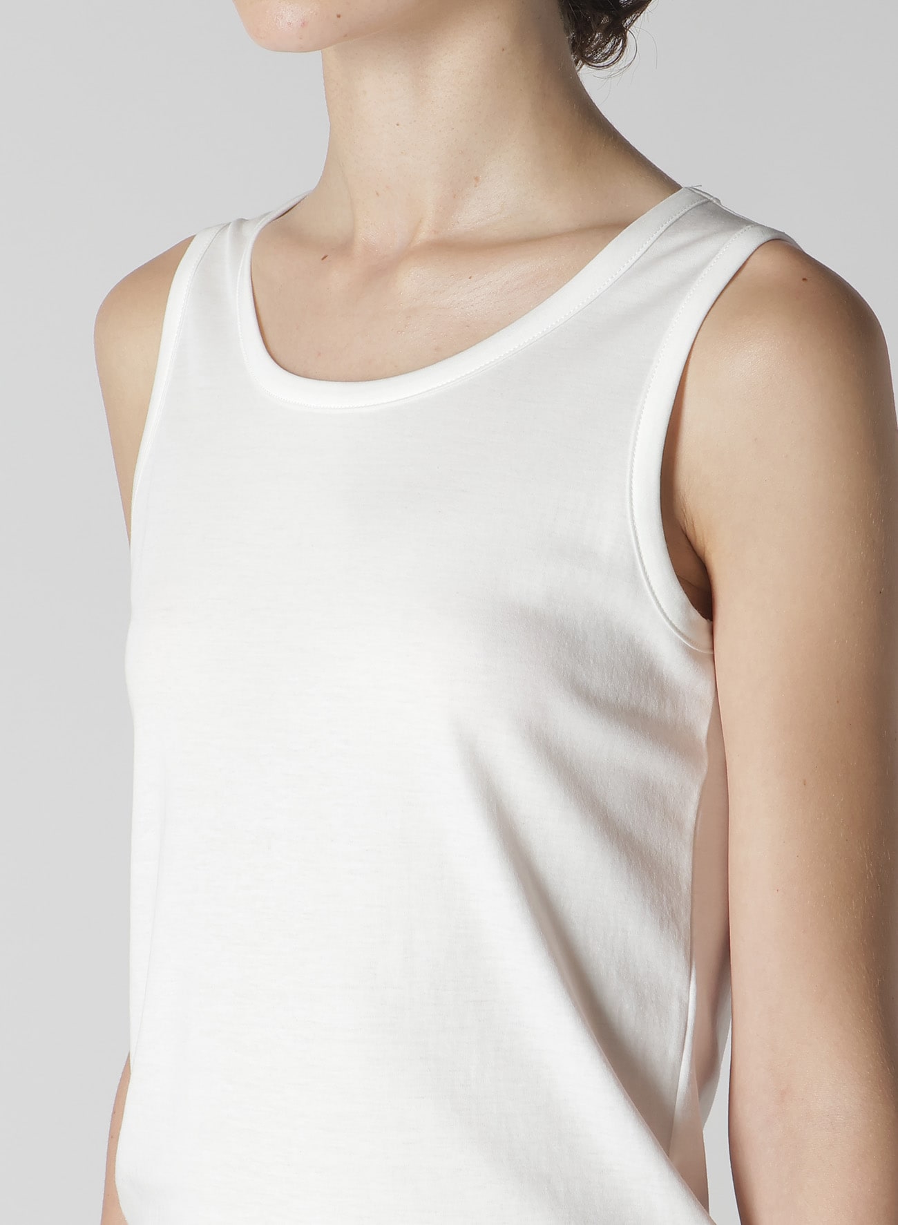 Y'S LOGO COTTON TANKTOP