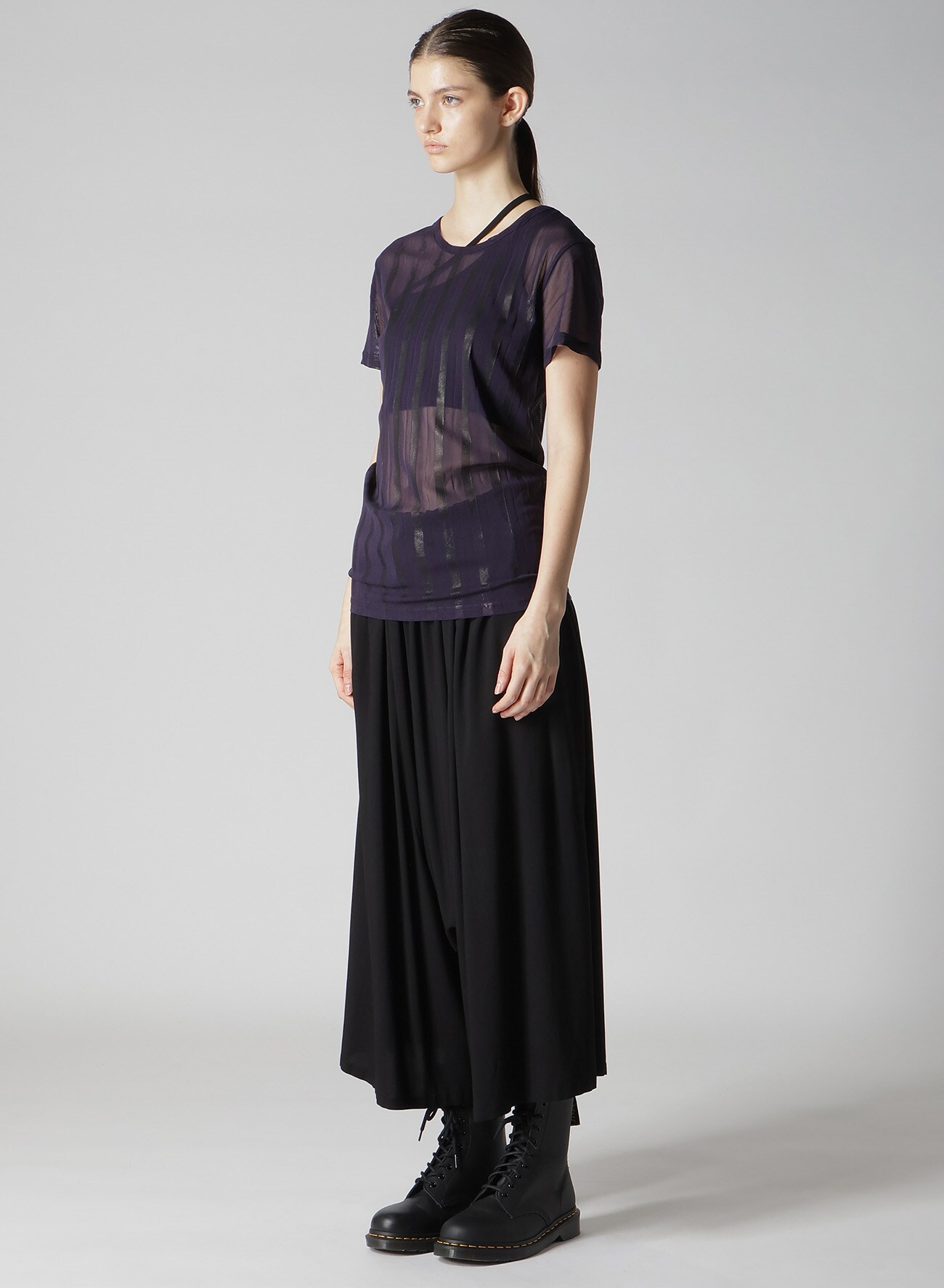 TULLE PLEATS CLASSIC SHORT SLEEVE T