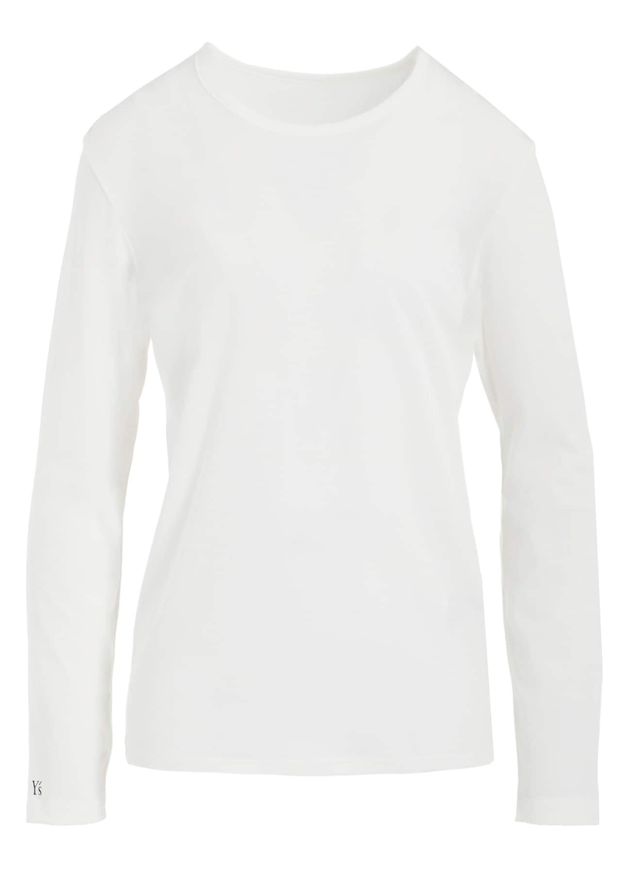 Y'S LOGO ROUND NECK LONG SLEEVE T