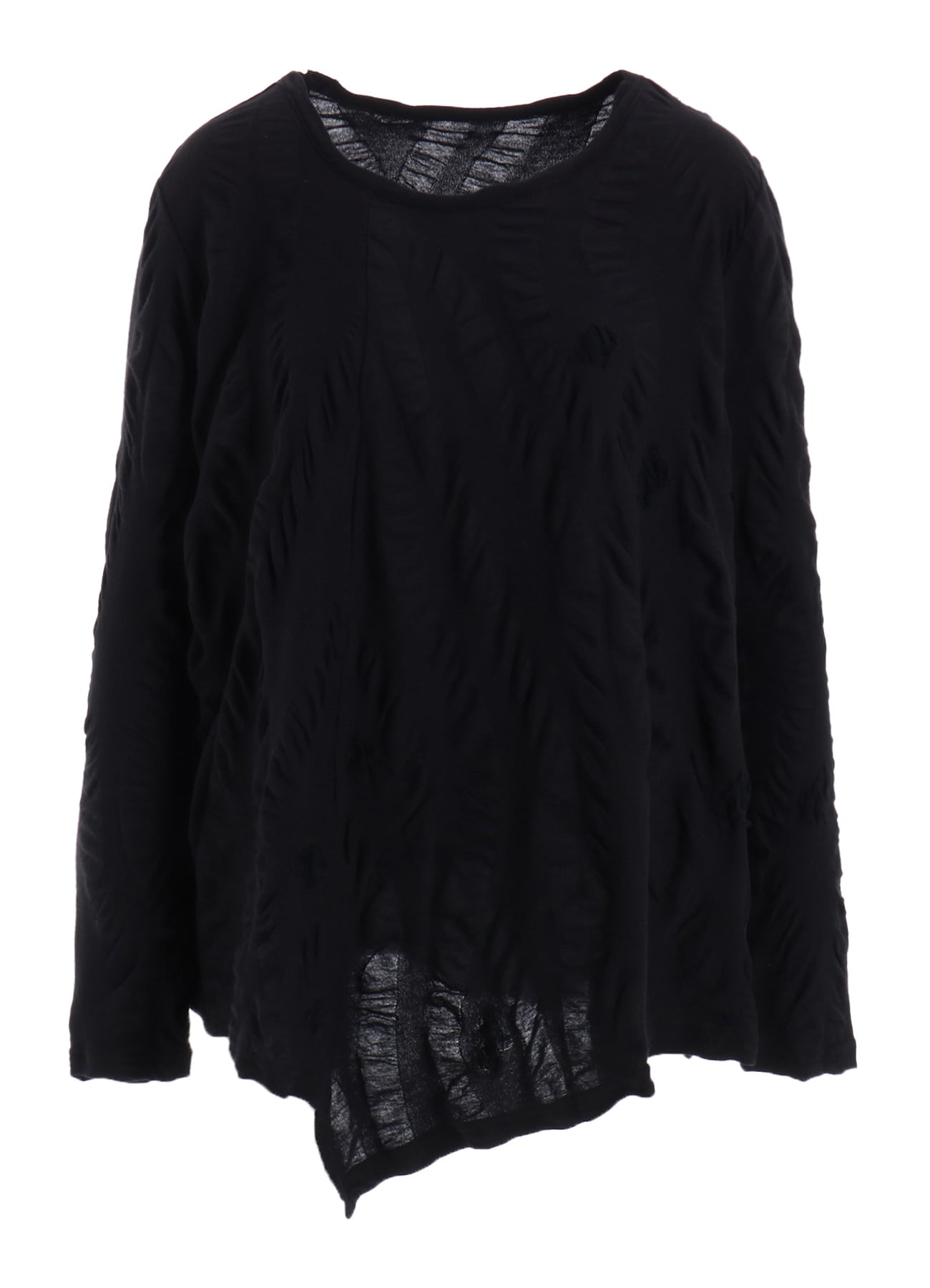 SQUARE CUT JQ ROUND NECK FLARE LONG SLEEVE