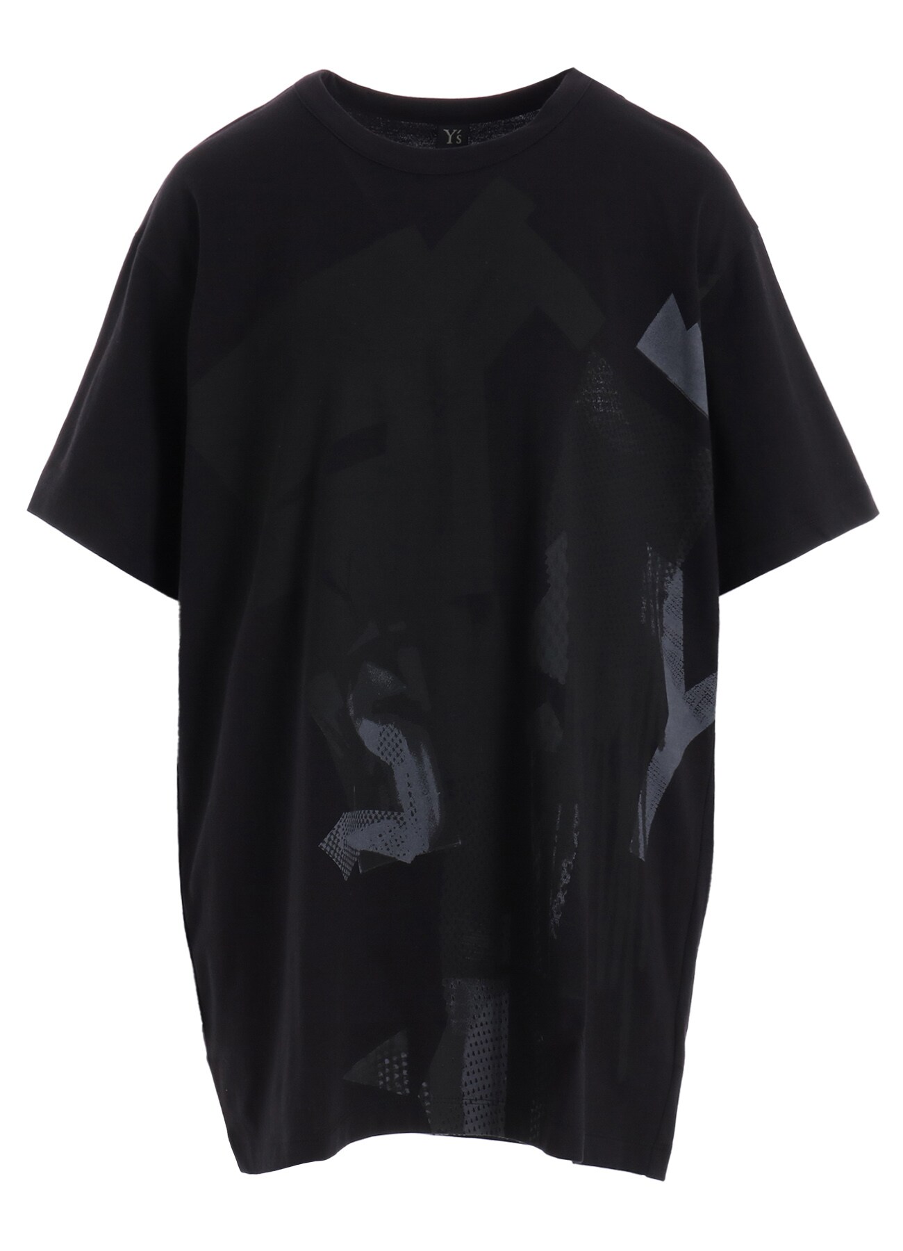 Y'S COLLAGE PRINT ROUND NECK SHORT SLEEVE T