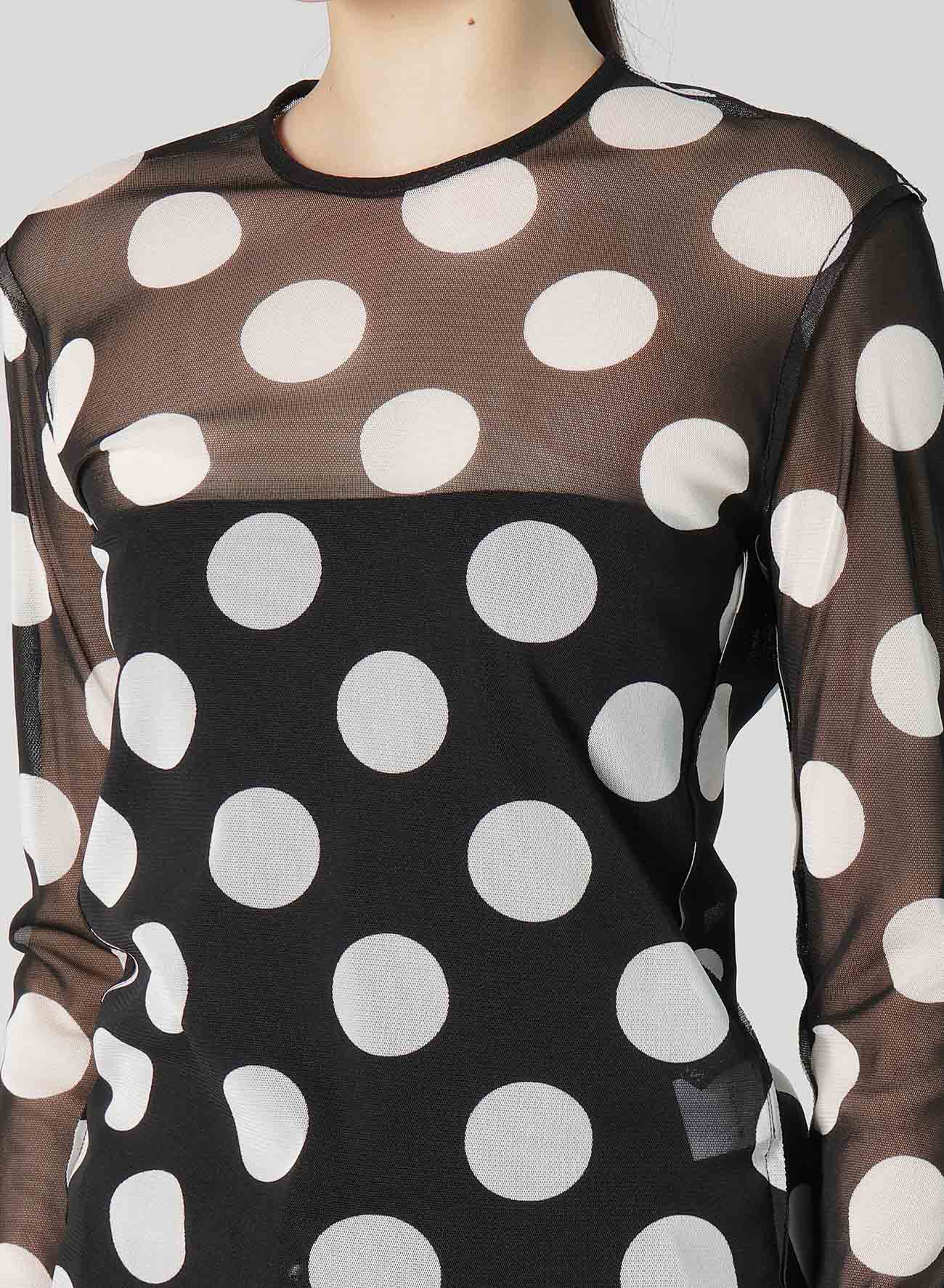 POLKA DOTS TULLE CREWNECK T