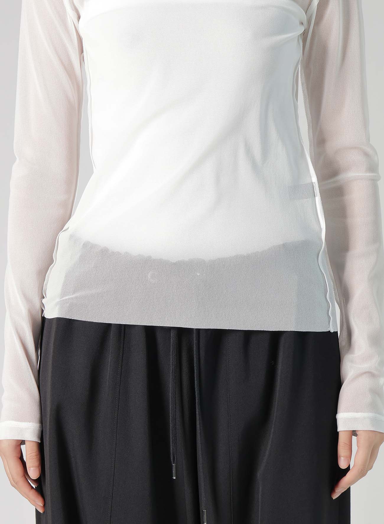 TULLE CREW NECK T