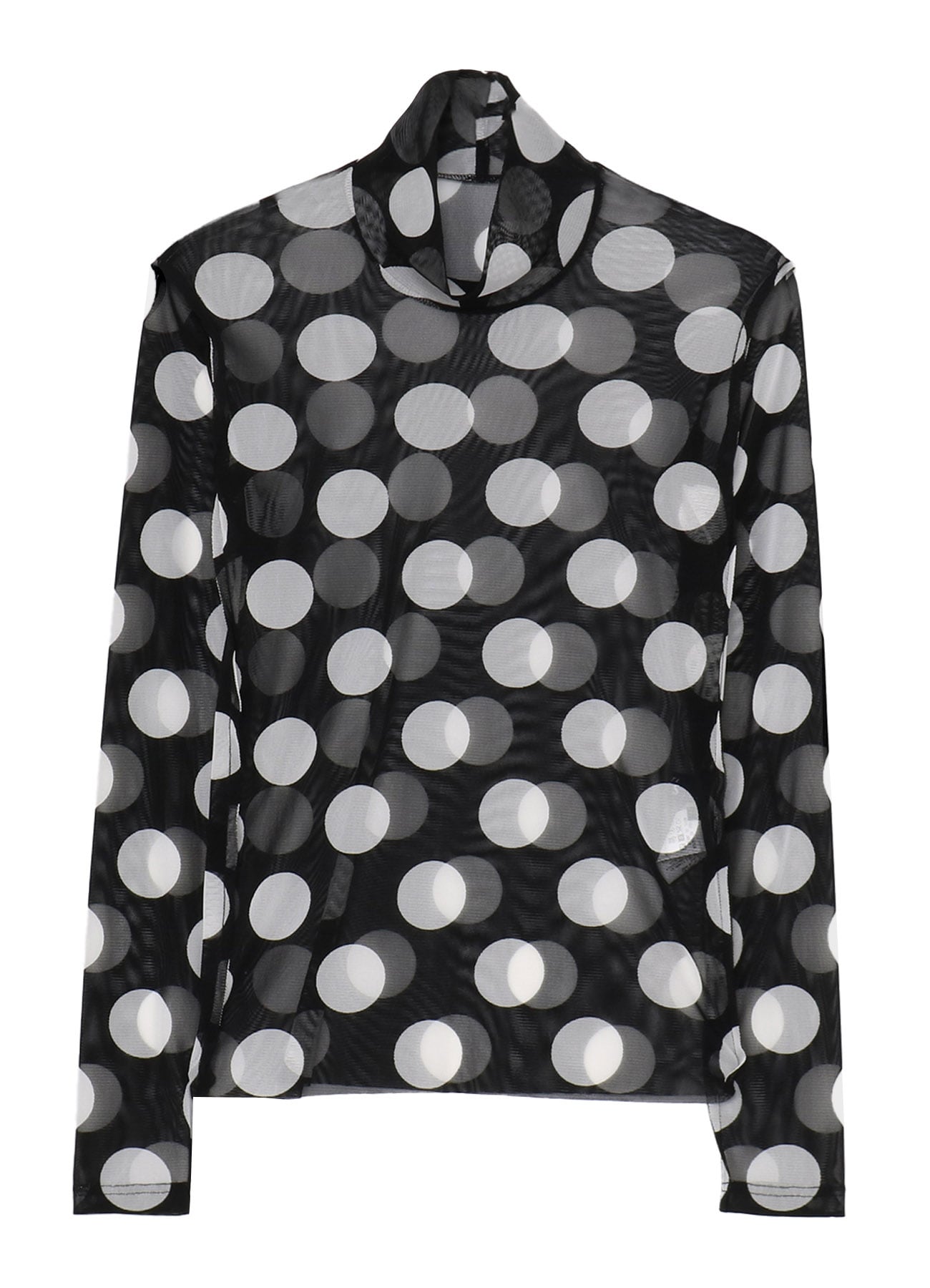 POLKA DOTS TULLE HIGH NECK T