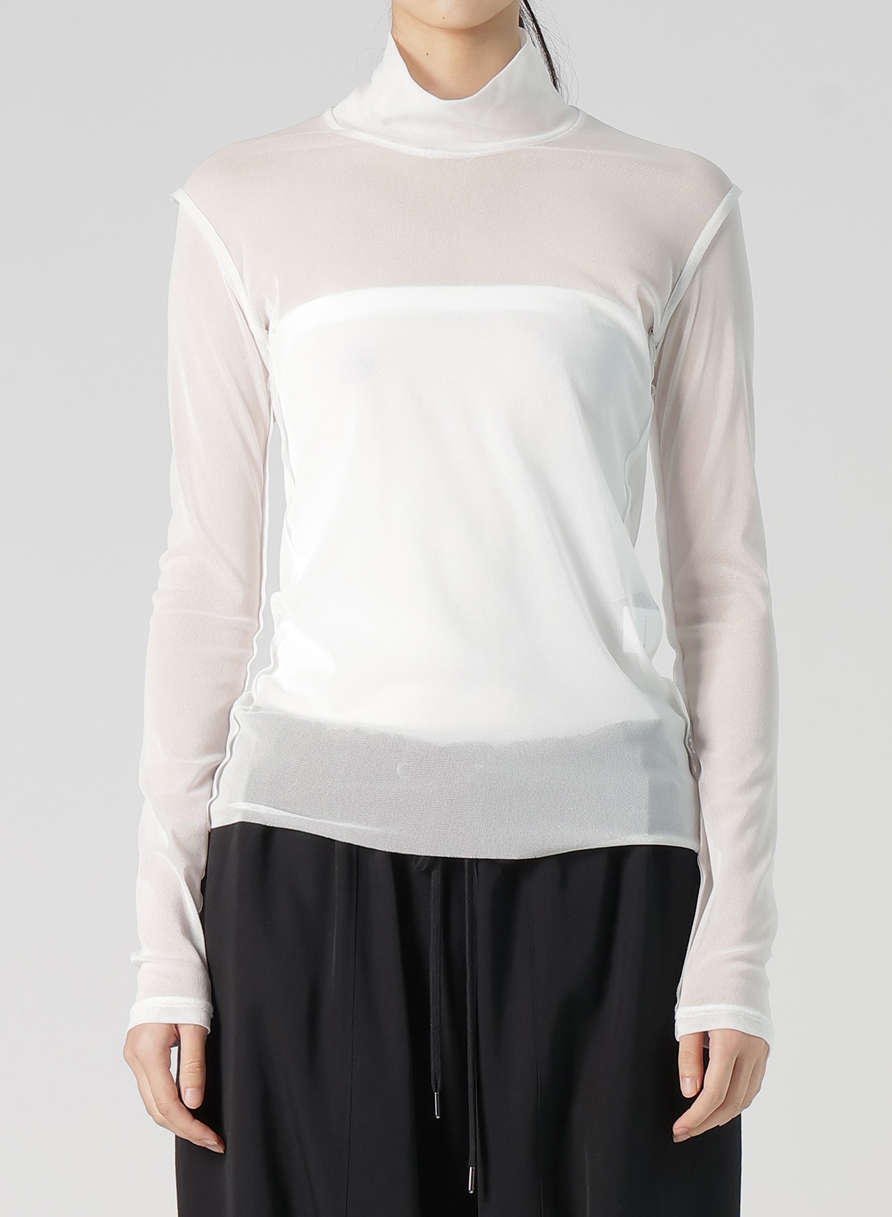 TULLE HIGH NECK T