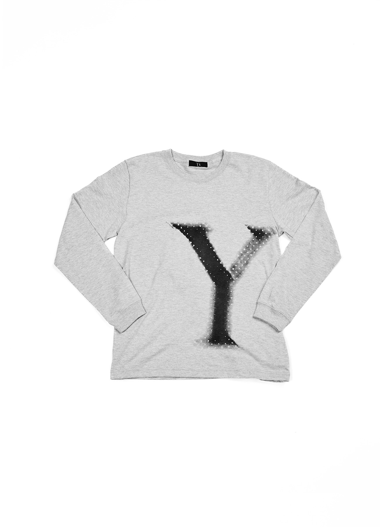 -Online EXCLUSIVE- Y's Big logo Long sleeve T-shirts(S Grey): Y's｜THE