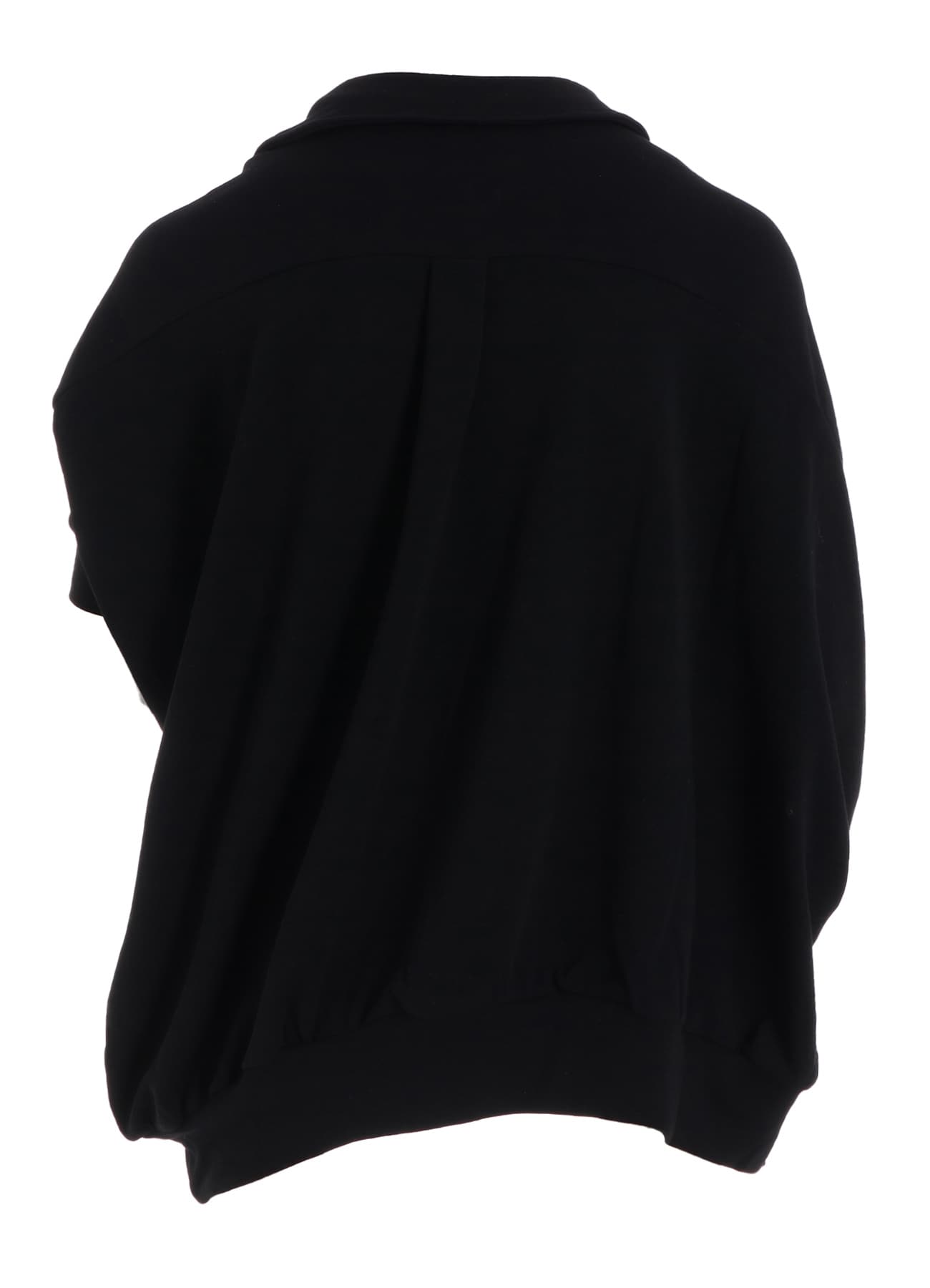 GAUZE FLEECE SLEEVE FITTED PULLOVER