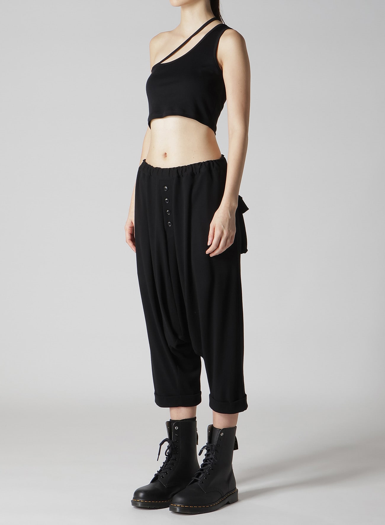 60/-HARD TWISTED MILANO RIB GUSSET SARROUEL PANTS