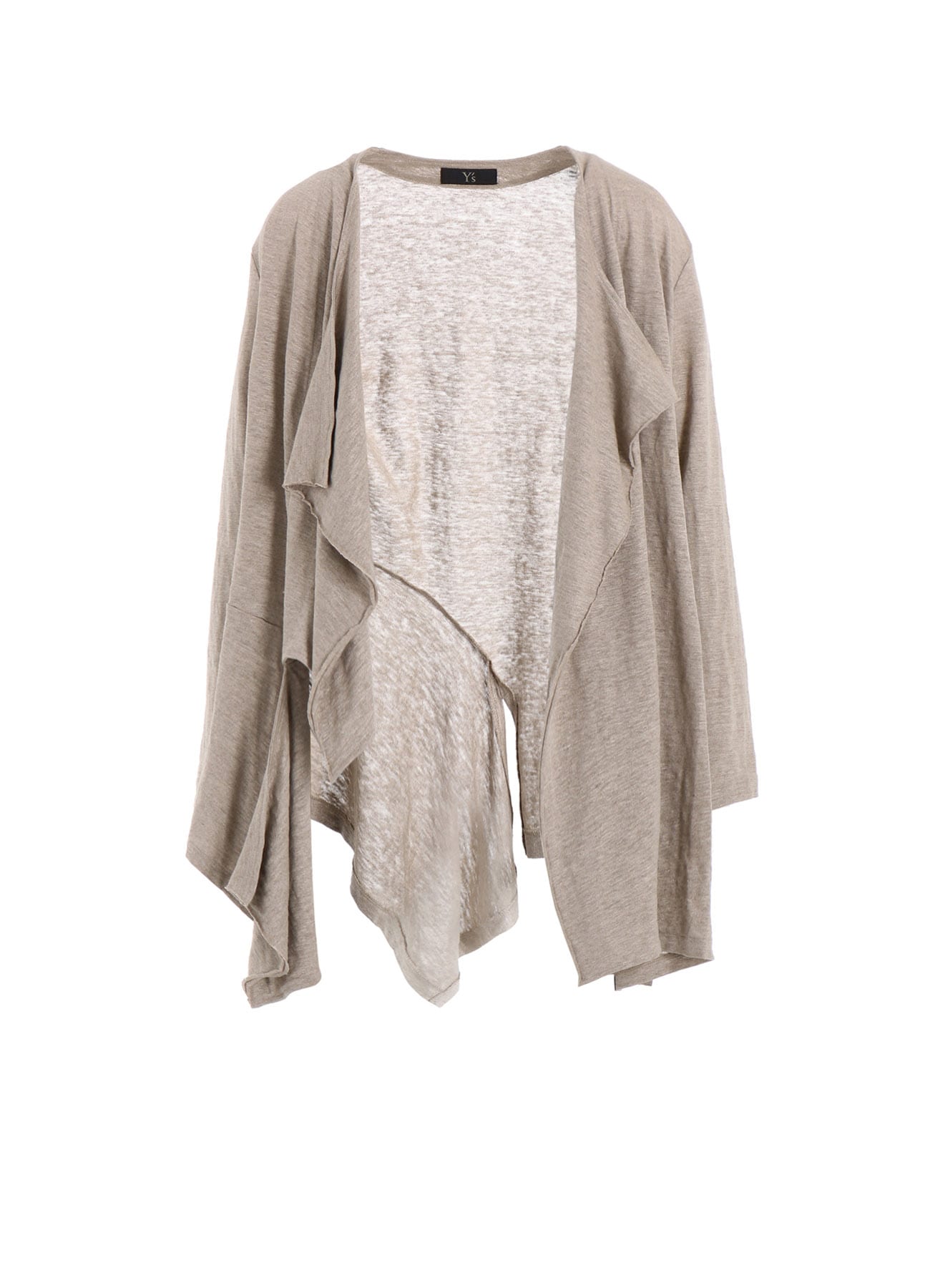 LINEN JERSEY DRAPE CARDIGAN