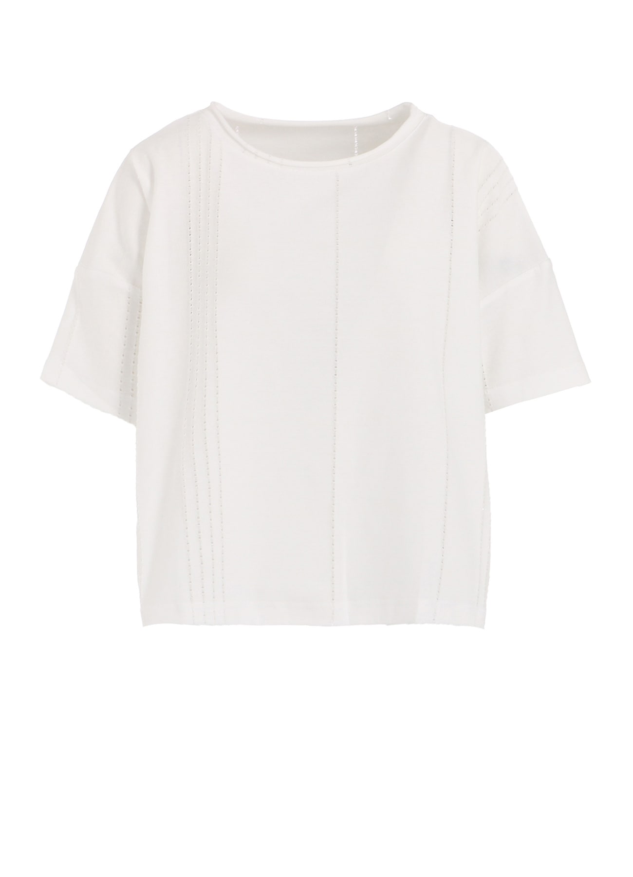 【4/18 12:00 Release】JACQUARD JERSEY CURLED COLLAR CROPPED SHORT SLEEVE T