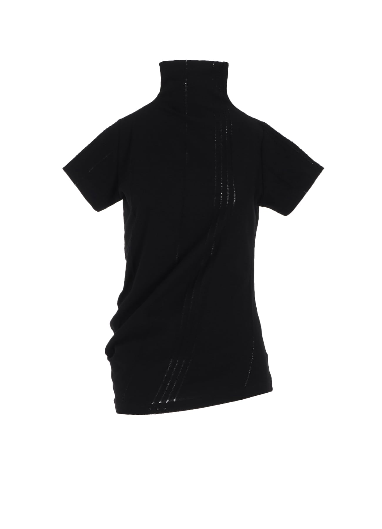 【4/18 12:00 Release】JACQUARD JERSEY HIGH NECK CRUNCHED SIDE T