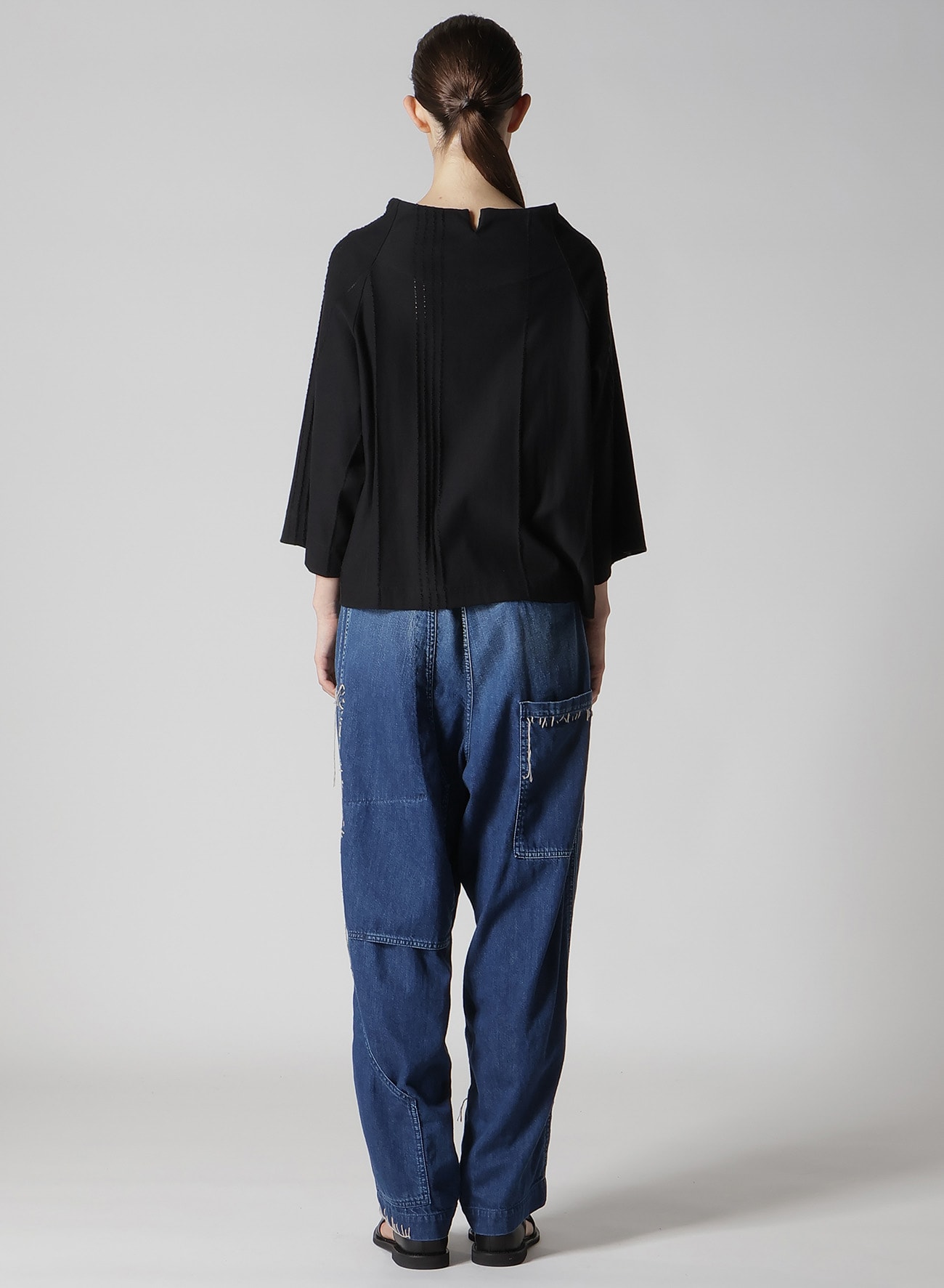 JACQUARD JERSEY RAGLAN SLEEVE CARDIGAN