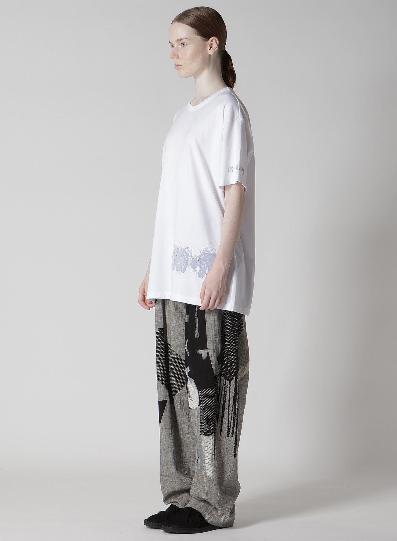 ANIMAL FLOCKED PRINT ROUND NECK SHORT SLEEVE T (TIGER)
