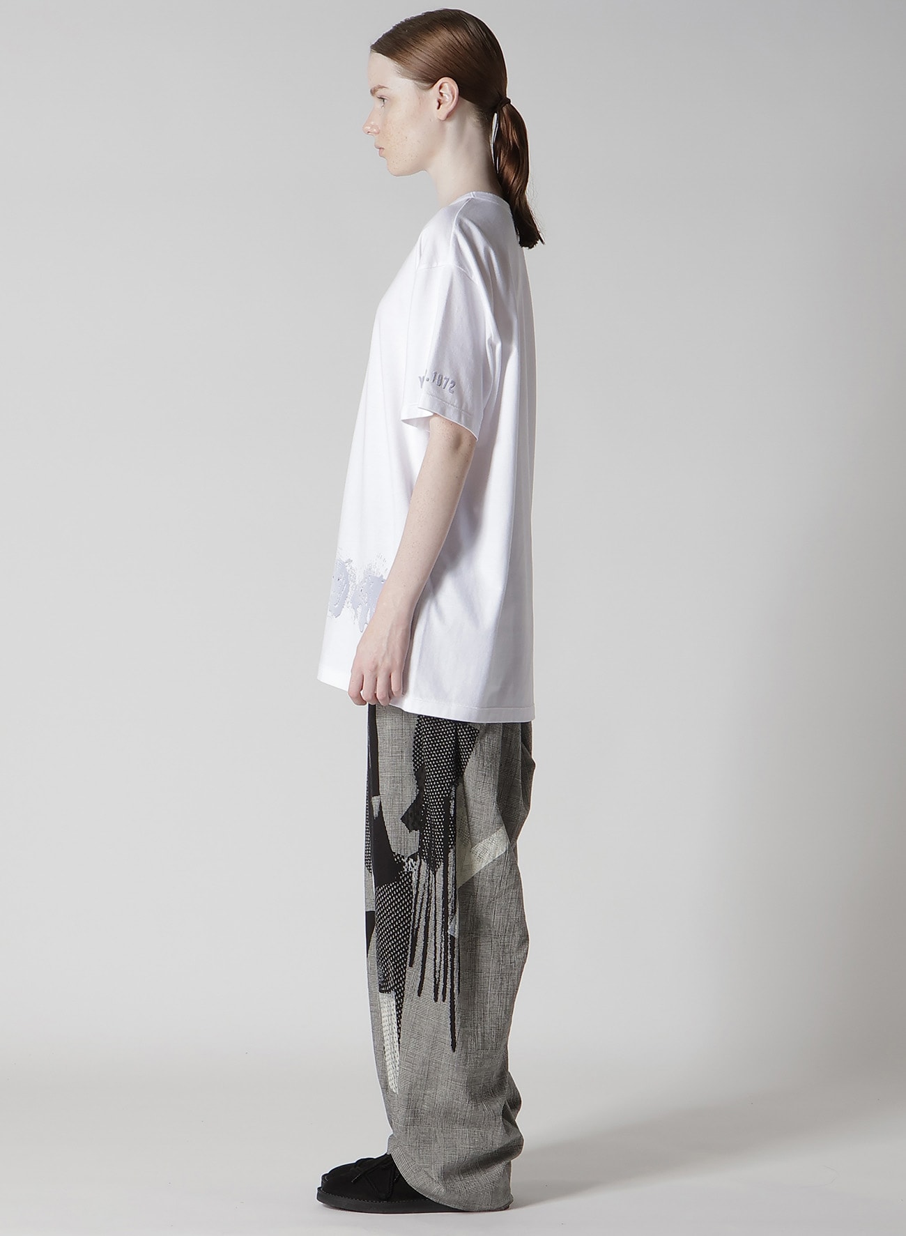ANIMAL FLOCKED PRINT ROUND NECK SHORT SLEEVE T (TIGER)