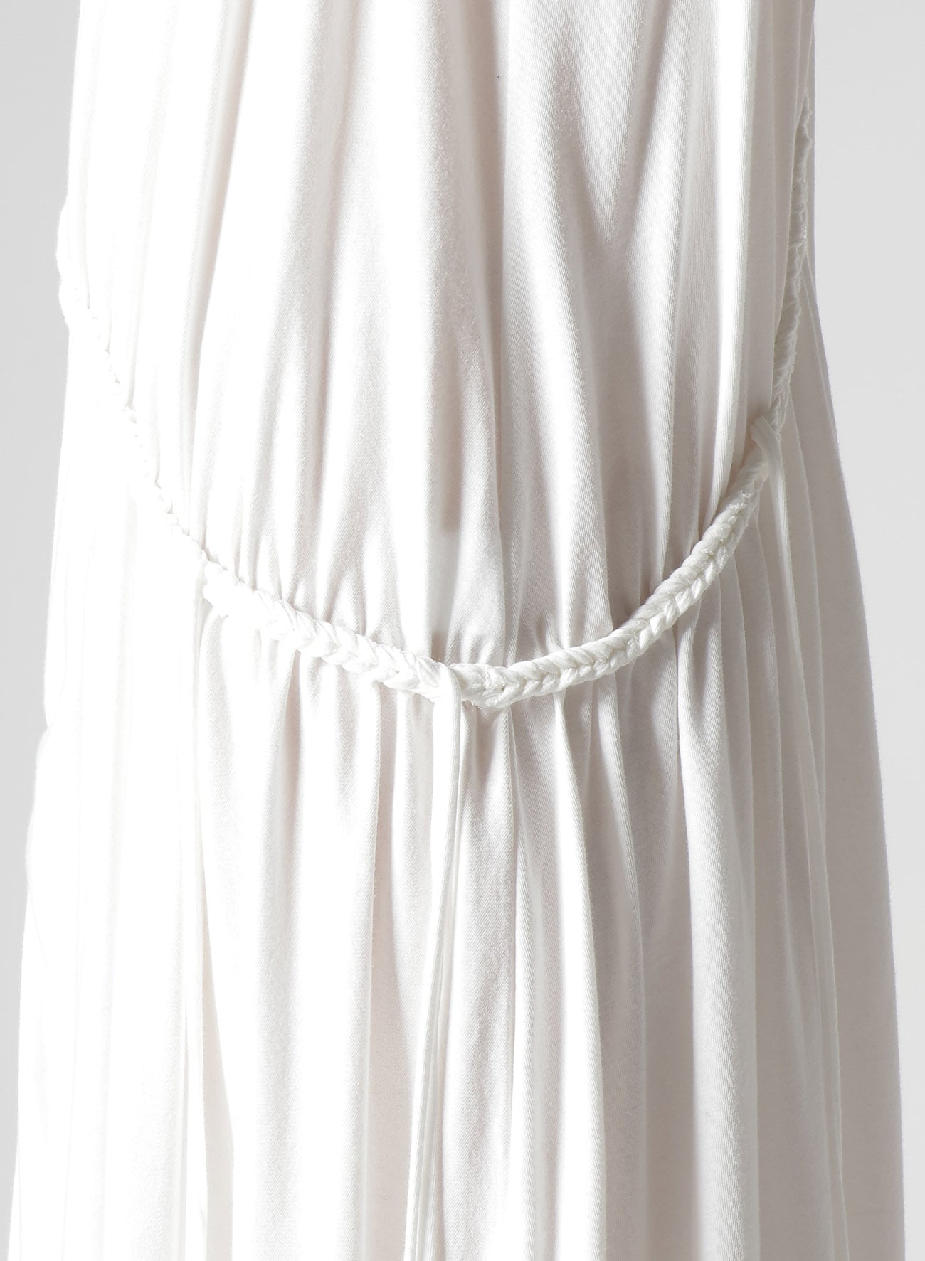 COTTON JERSEY CHAIN STITCH SLEEVELESS DRESS