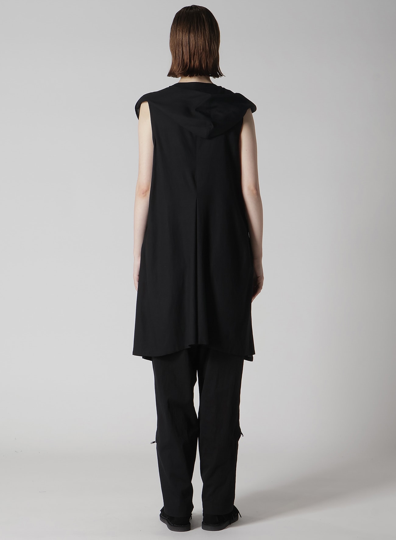 RAYON/LINEN SHEETING HOODIE VEST