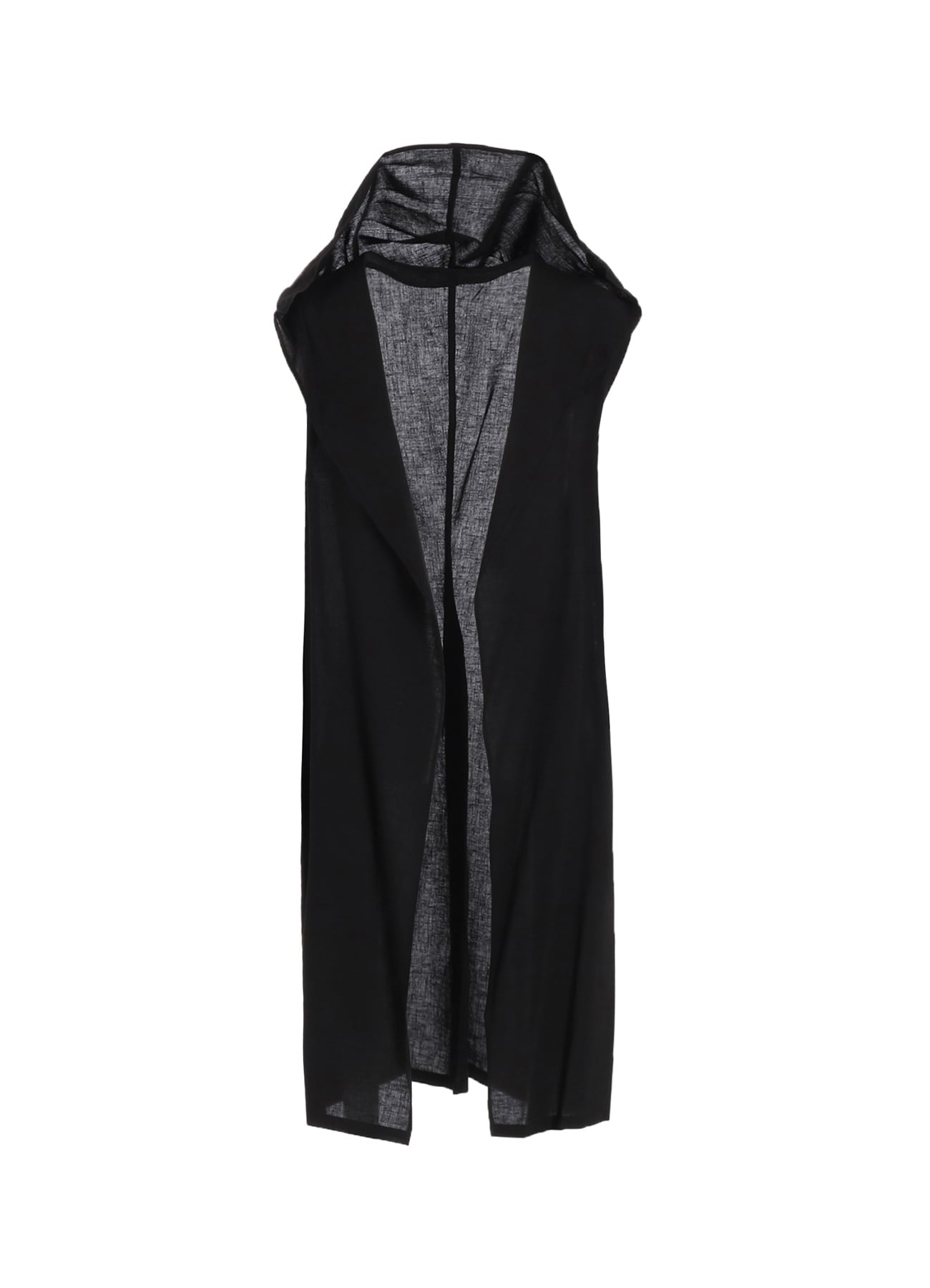 RAYON/LINEN SHEETING HOODIE VEST