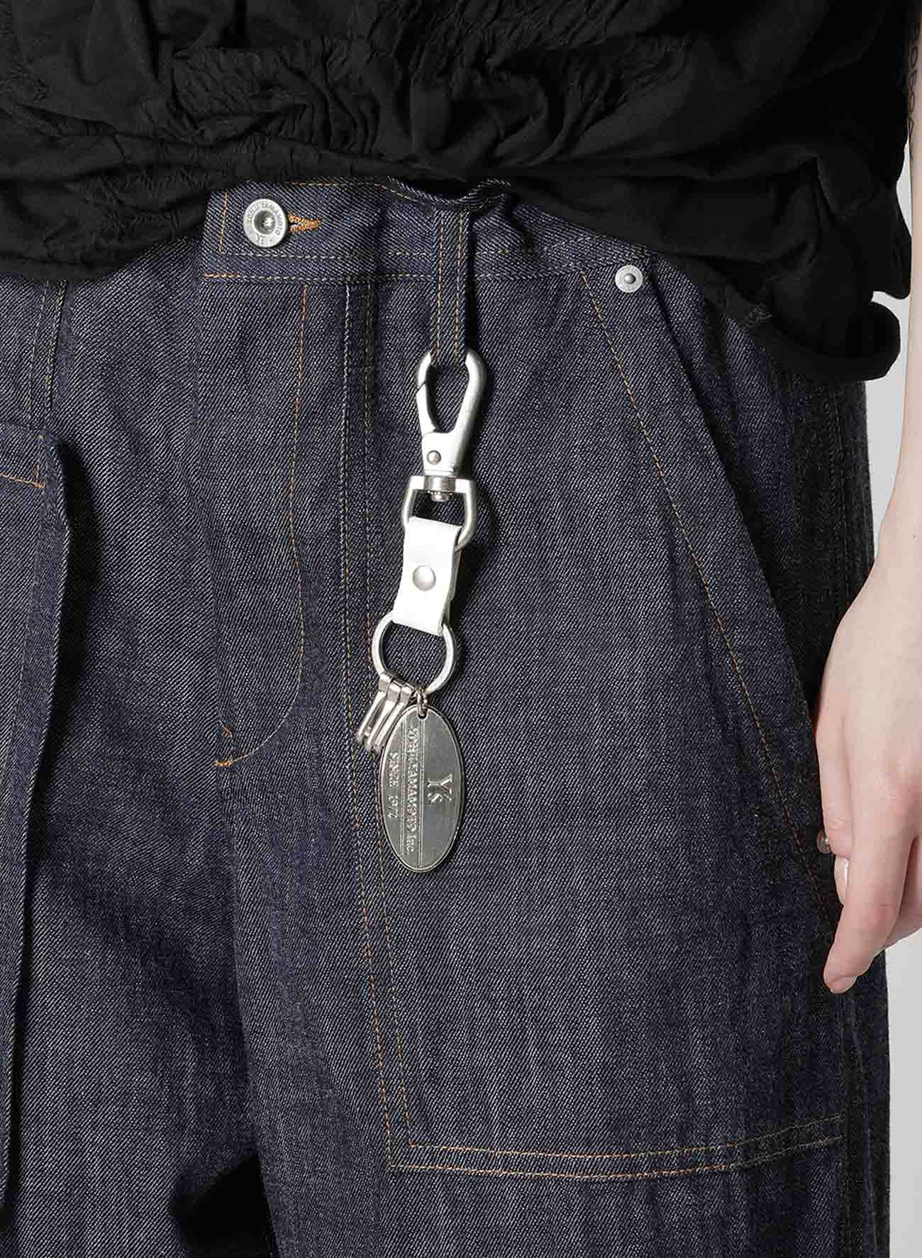 BRASS Y'S PLATE KEYRING