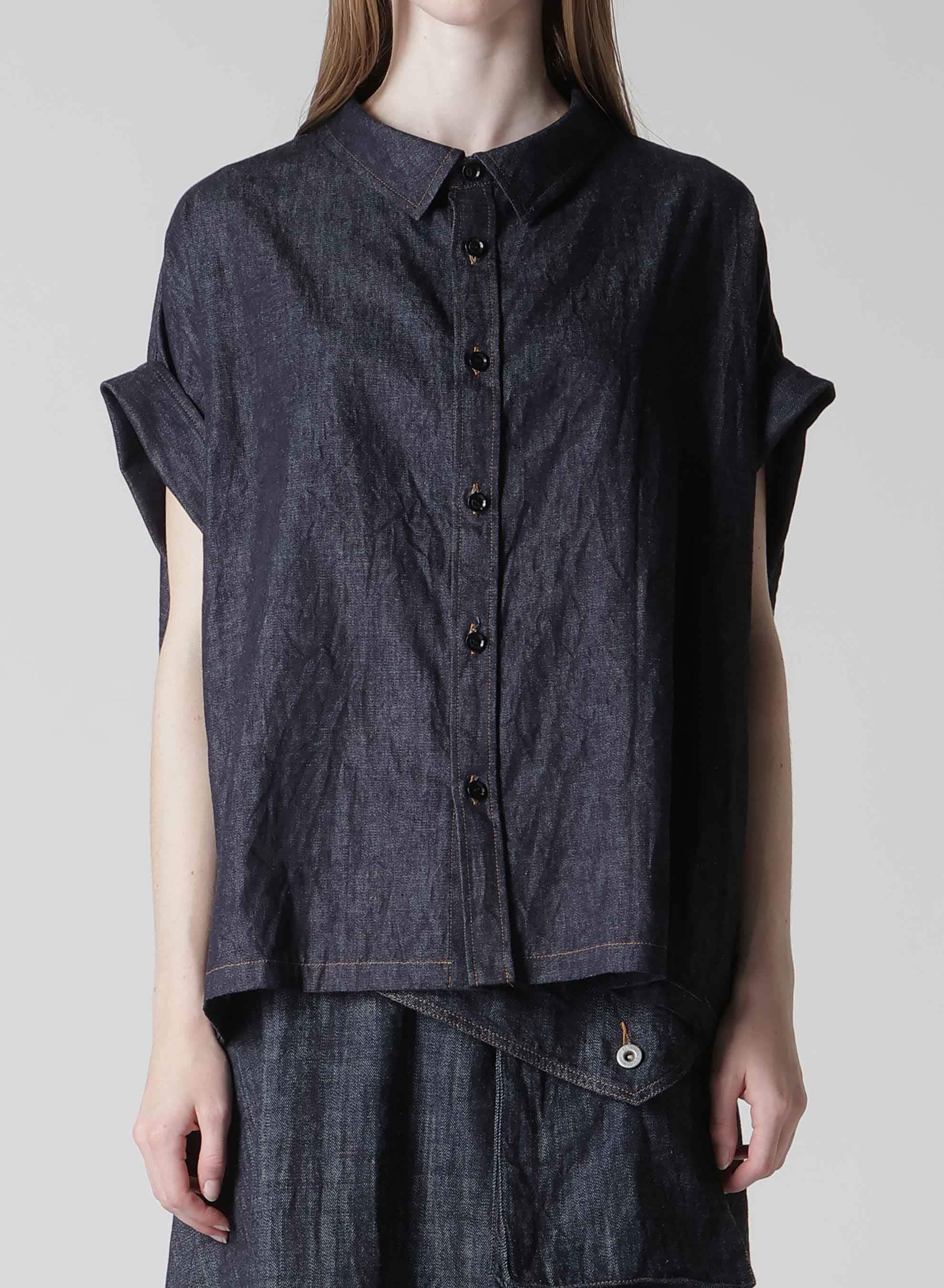 6OZ DENIM SHORT BLOUSE