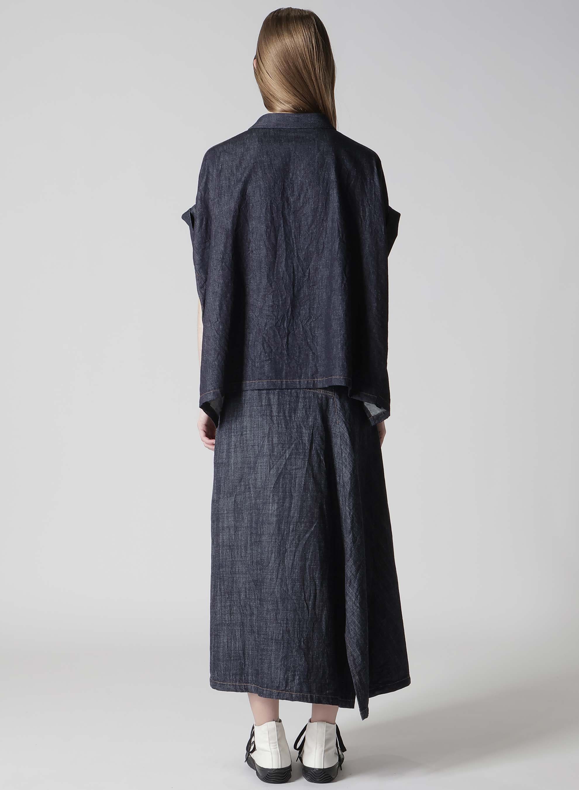 6OZ DENIM SHORT BLOUSE