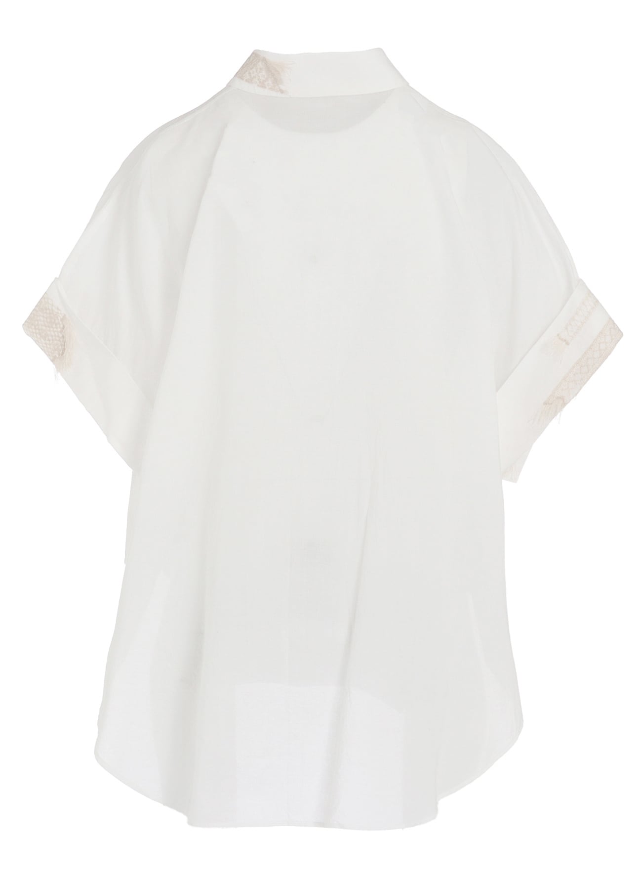 COTTON LAWN SHORT CUFFS BLOUSE