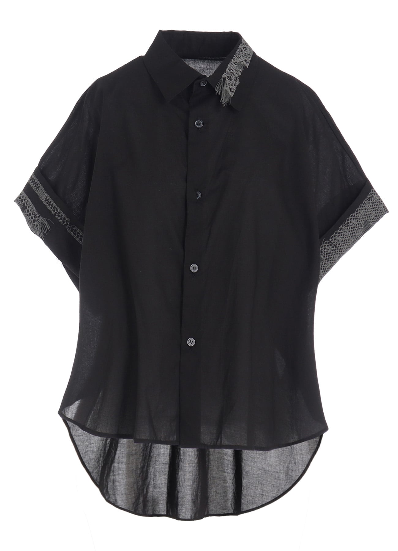 COTTON LAWN SHORT CUFFS BLOUSE