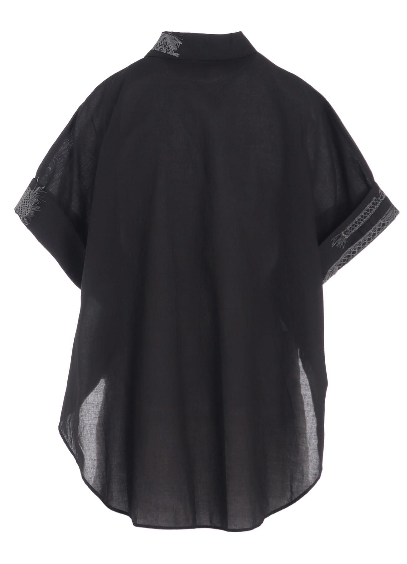 COTTON LAWN SHORT CUFFS BLOUSE