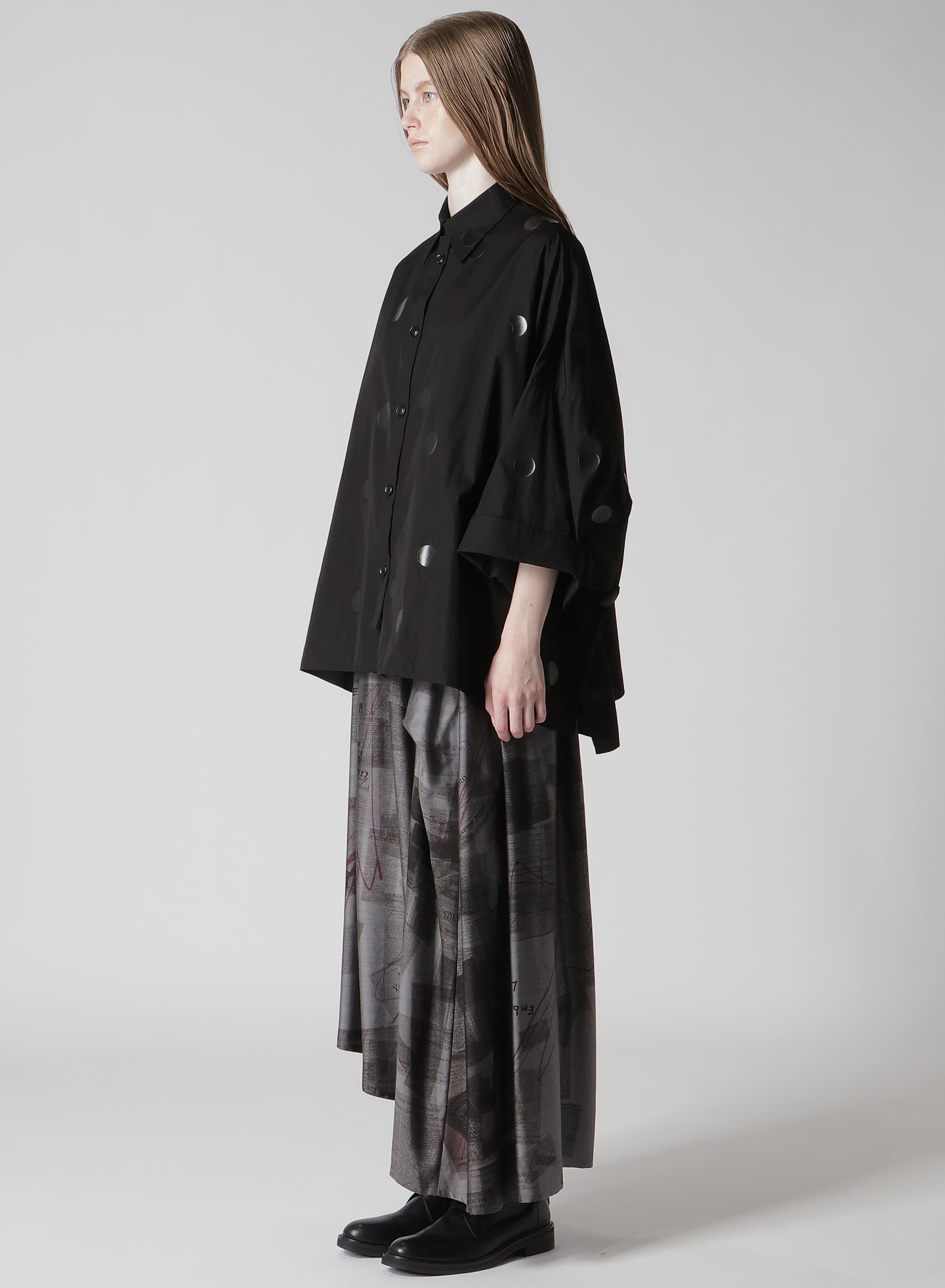 100/2 BROAD DOT PIGMENT PRINT BLOUSE