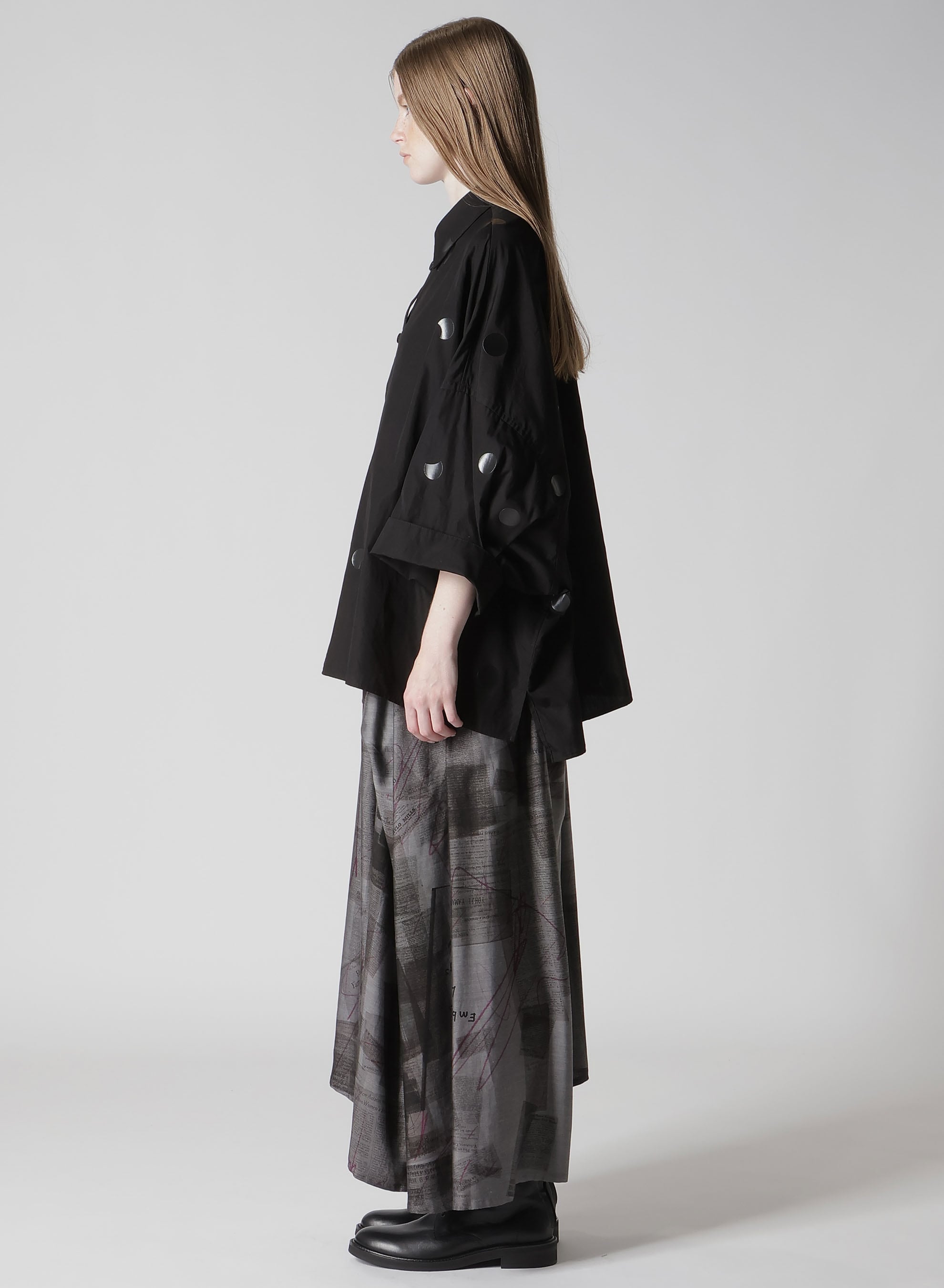 100/2 BROAD DOT PIGMENT PRINT BLOUSE