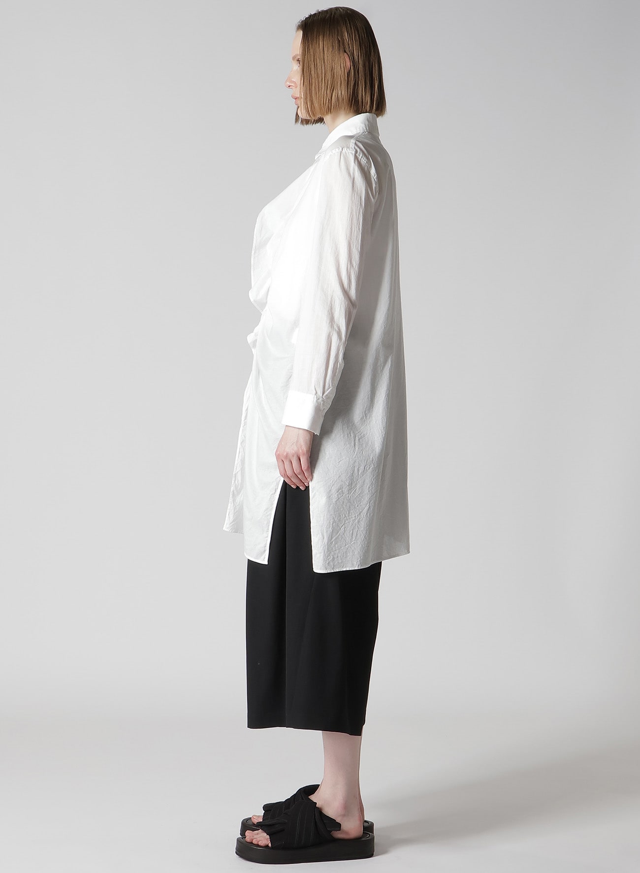 COTTON LAWN FRILL SHIRT