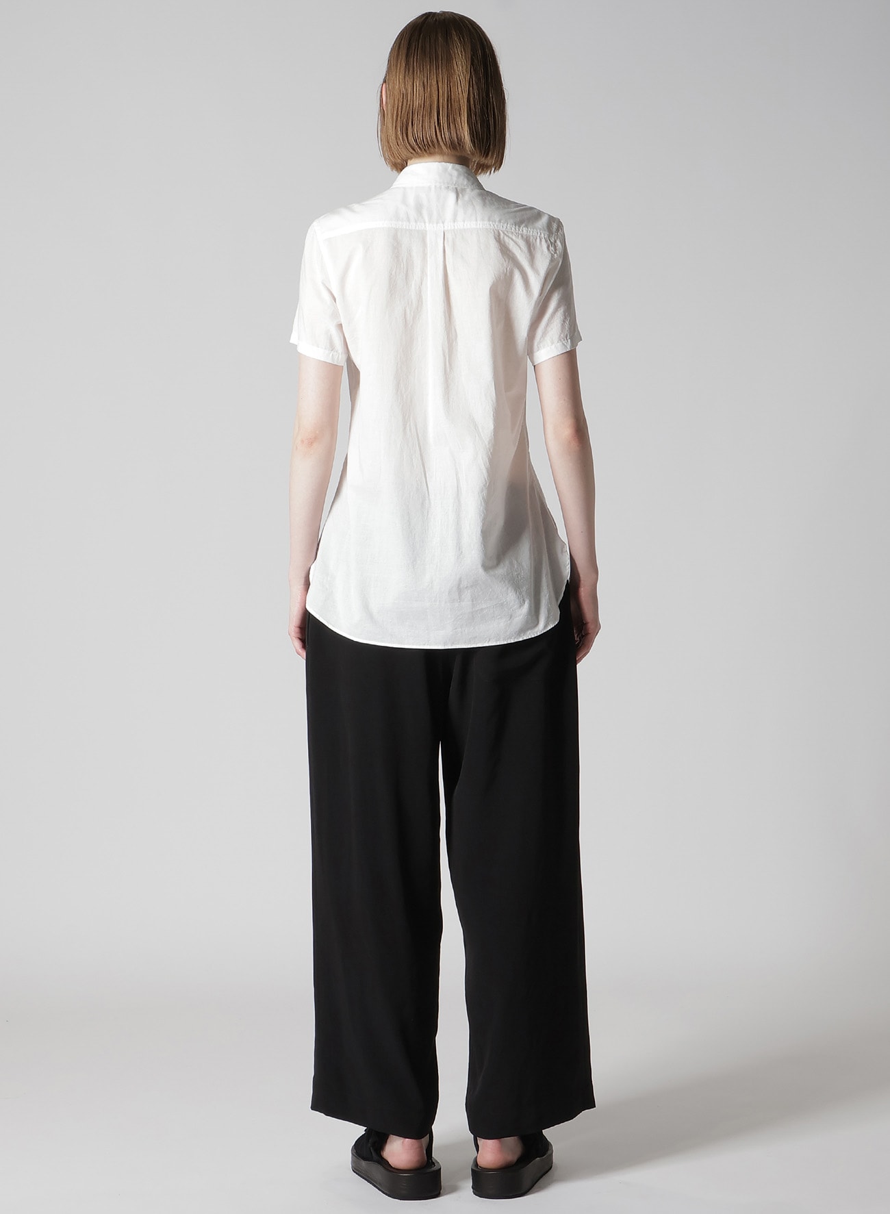 COTTON LAWN ROUND COLLAR SHIRT