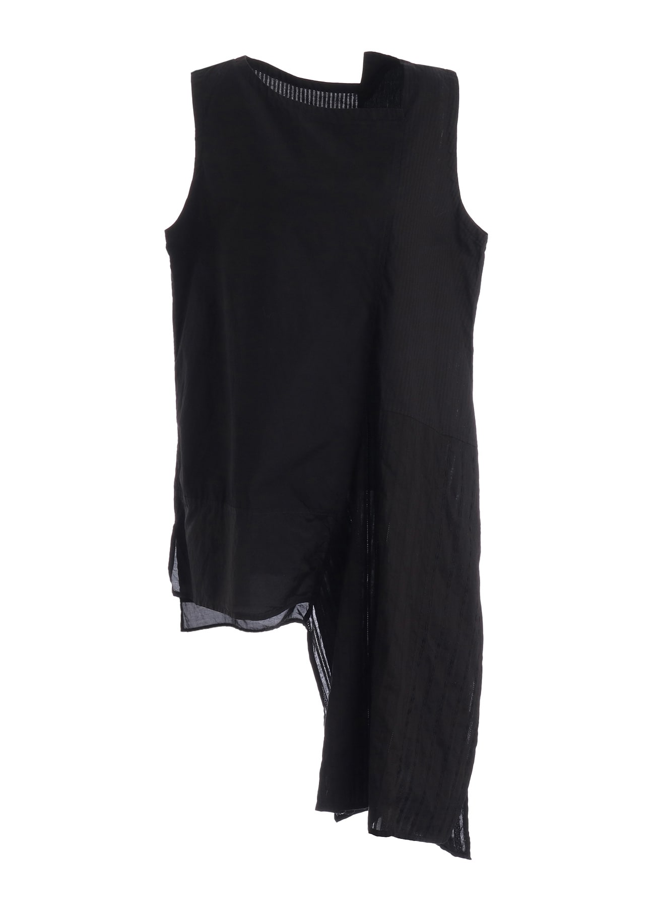 PATCHWORK ASYMETERIC SLEEVELESS BLOUSE