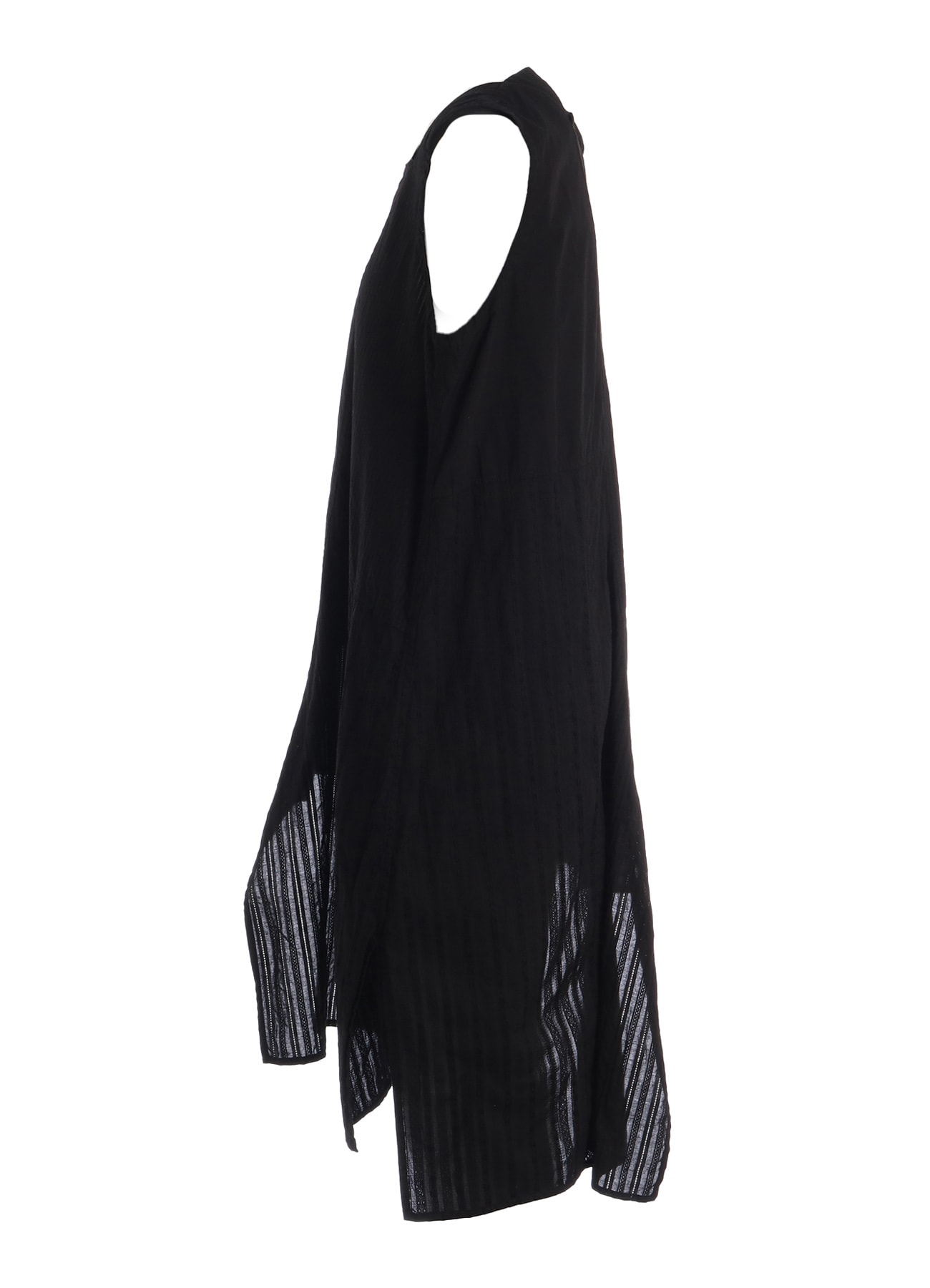 PATCHWORK ASYMETERIC SLEEVELESS BLOUSE