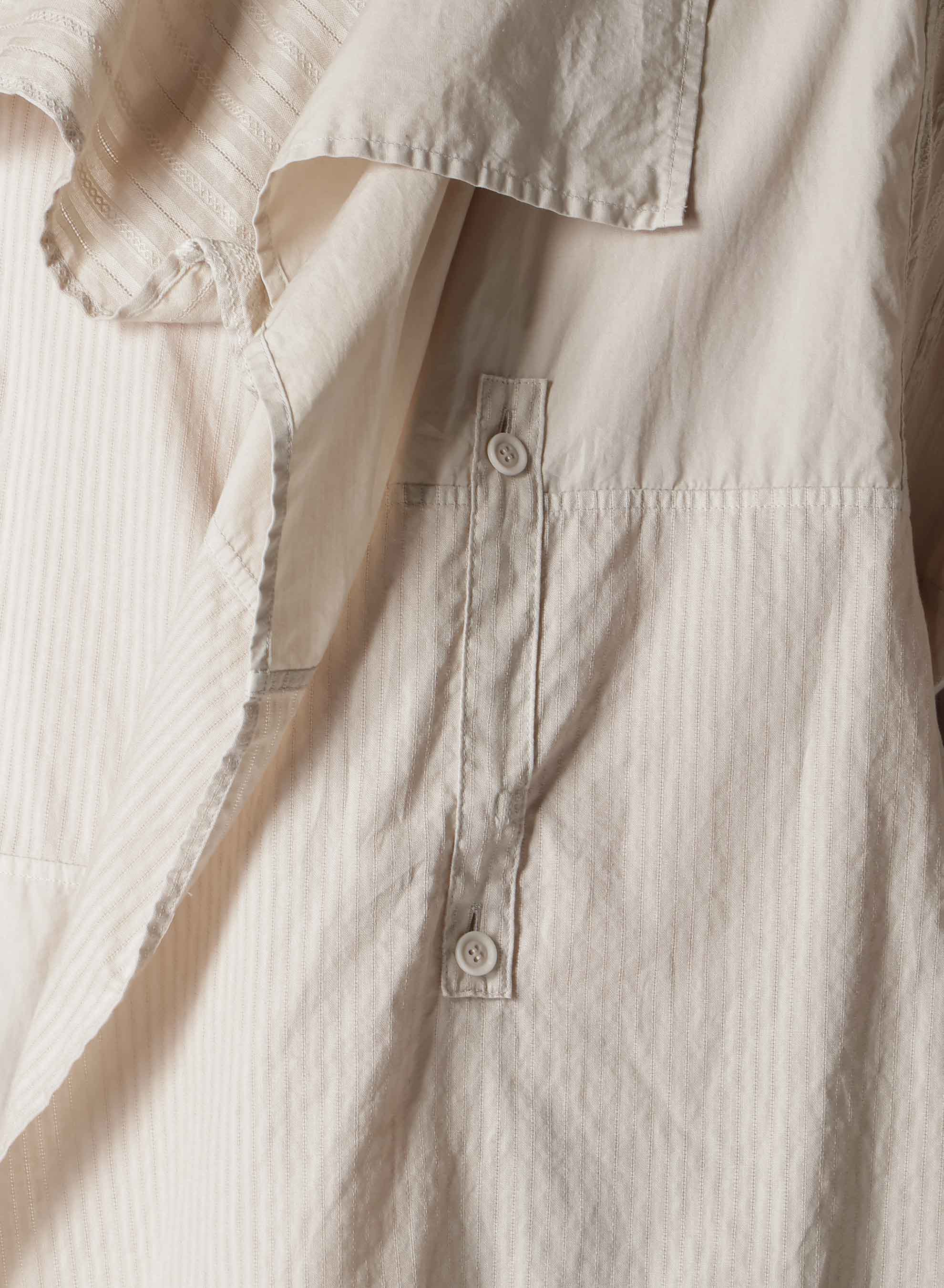 PATCHWORK HALF SLEEVE GOWN SHIRT