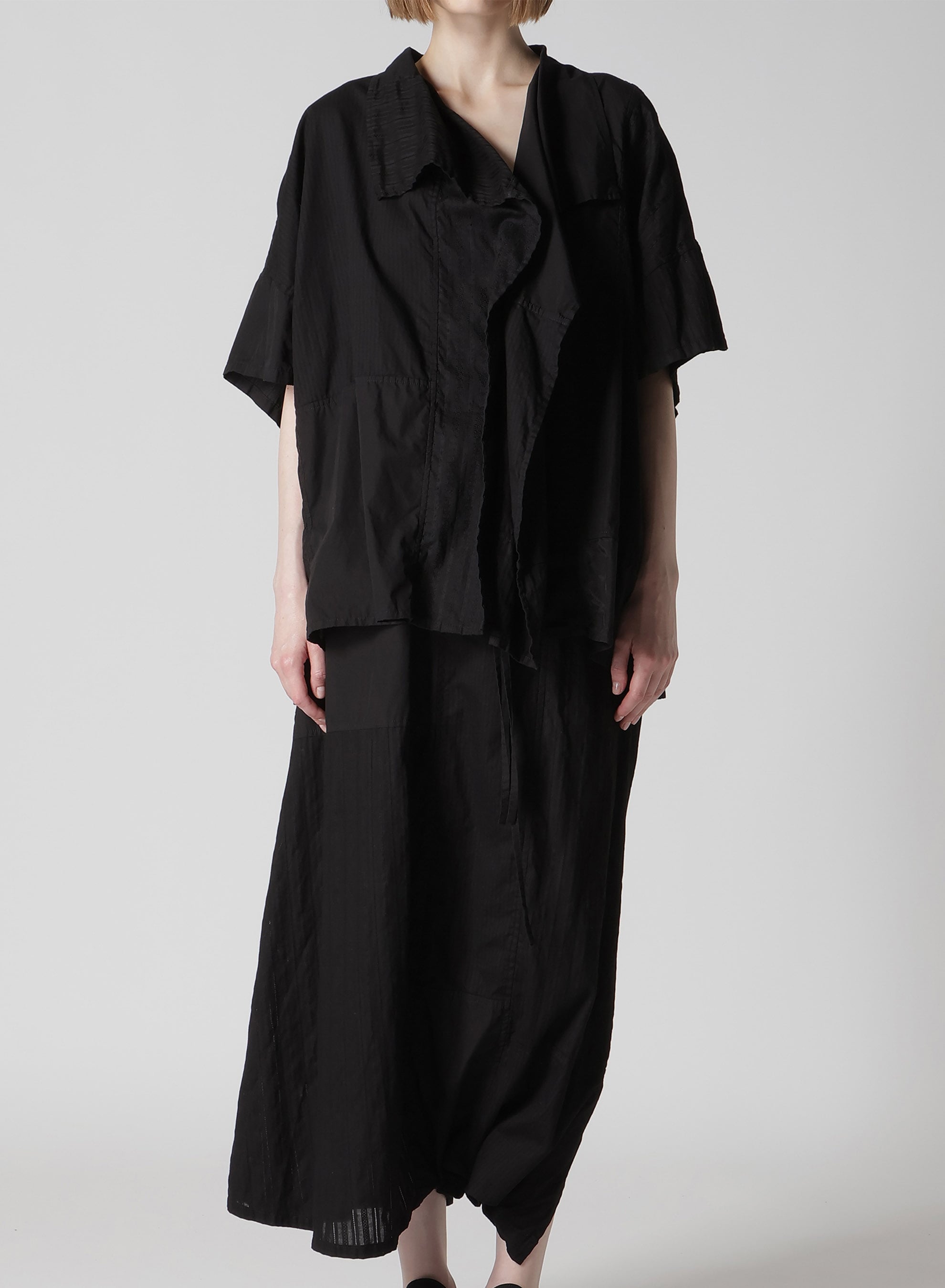 PATCHWORK HALF SLEEVE GOWN SHIRT