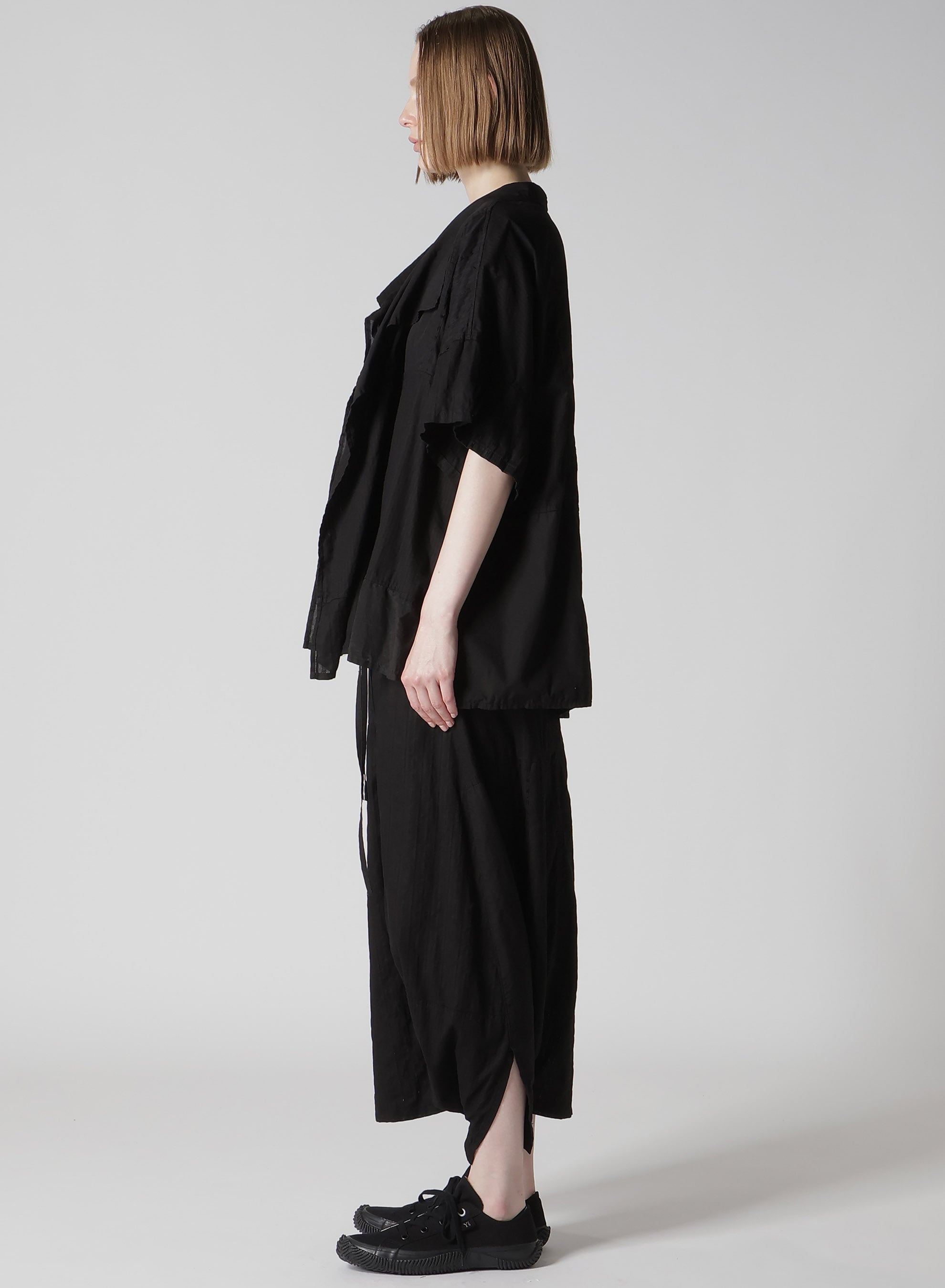 PATCHWORK HALF SLEEVE GOWN SHIRT